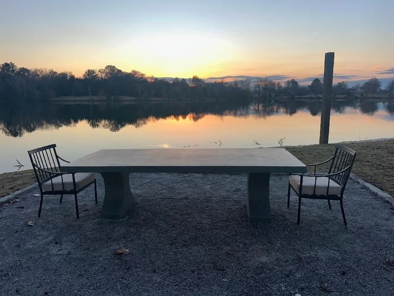 Everything finds its place ✨#customtable #diningtable #concretediningtable  #concretetable #diningtable #table #trestletable #plastertable #plasterfurniture #handmade #customfurniture #customdesigns #interiordesign #stogsconcretedesign #madeinflorida