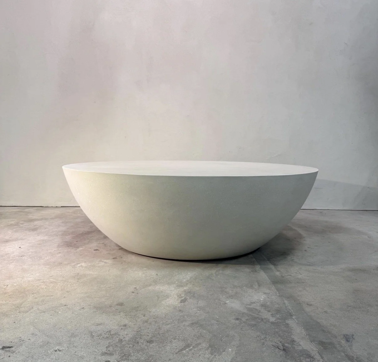 Round Drum Concrete Coffee Table