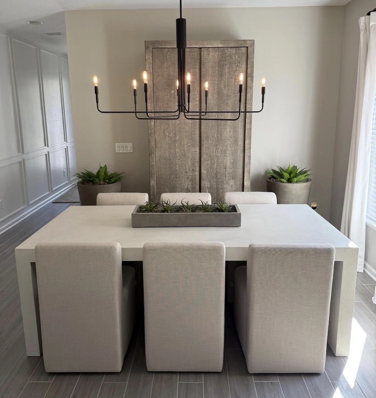 Waterfall Concrete Dining Table