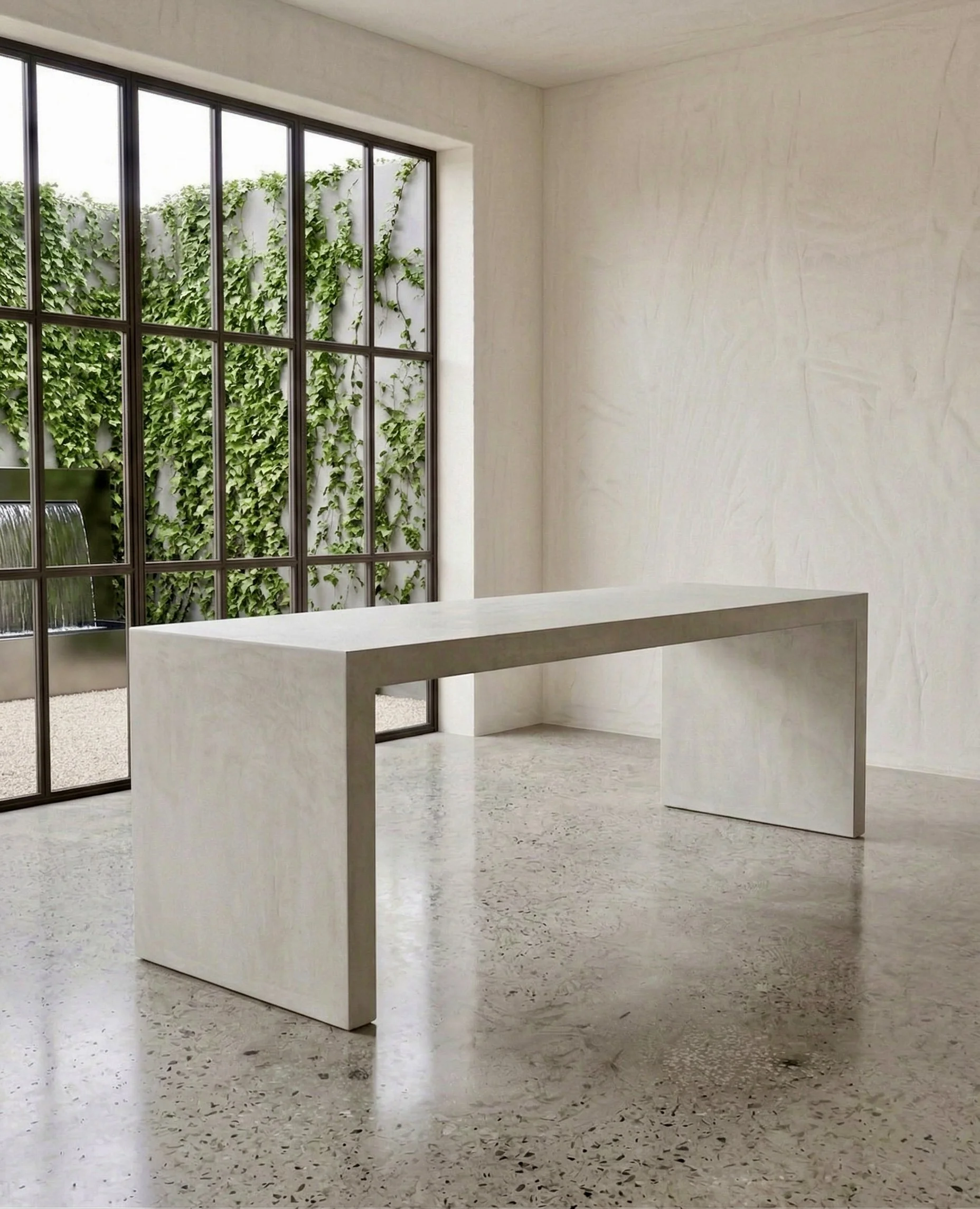 Waterfall Concrete Dining Table
