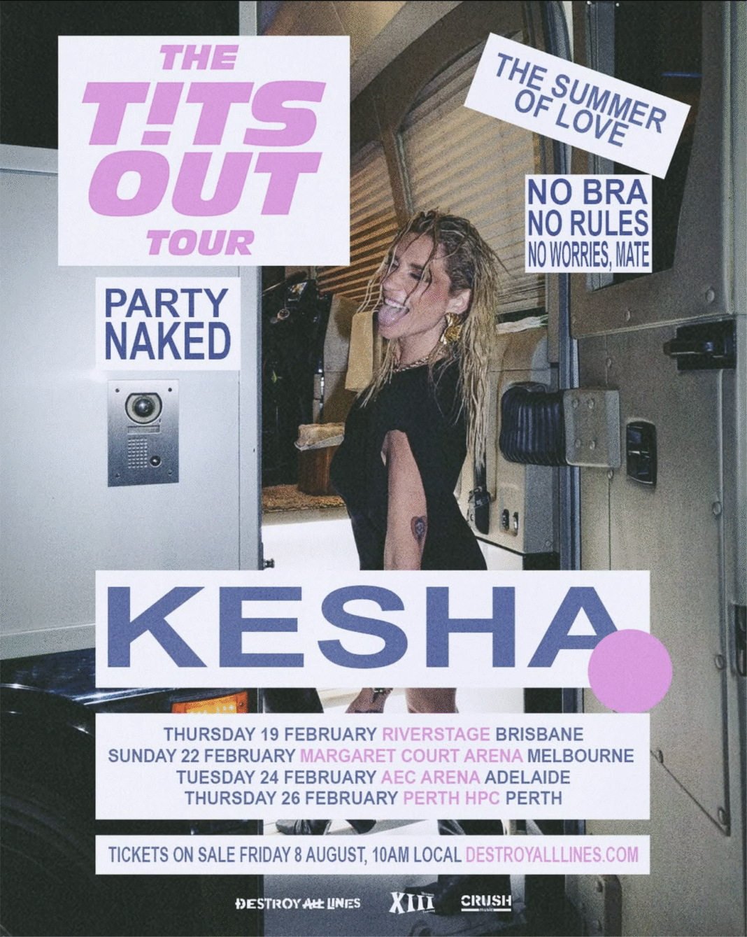 KESHA TiTS OUT! AUS/NZ