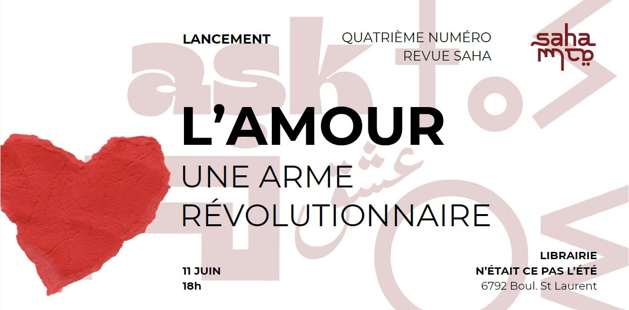 LANCEMENT // Revue Saha no4