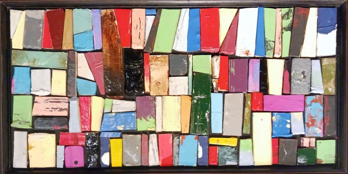 Racked Rails salvaged pallet sticks 31 by 13 framed.jpg