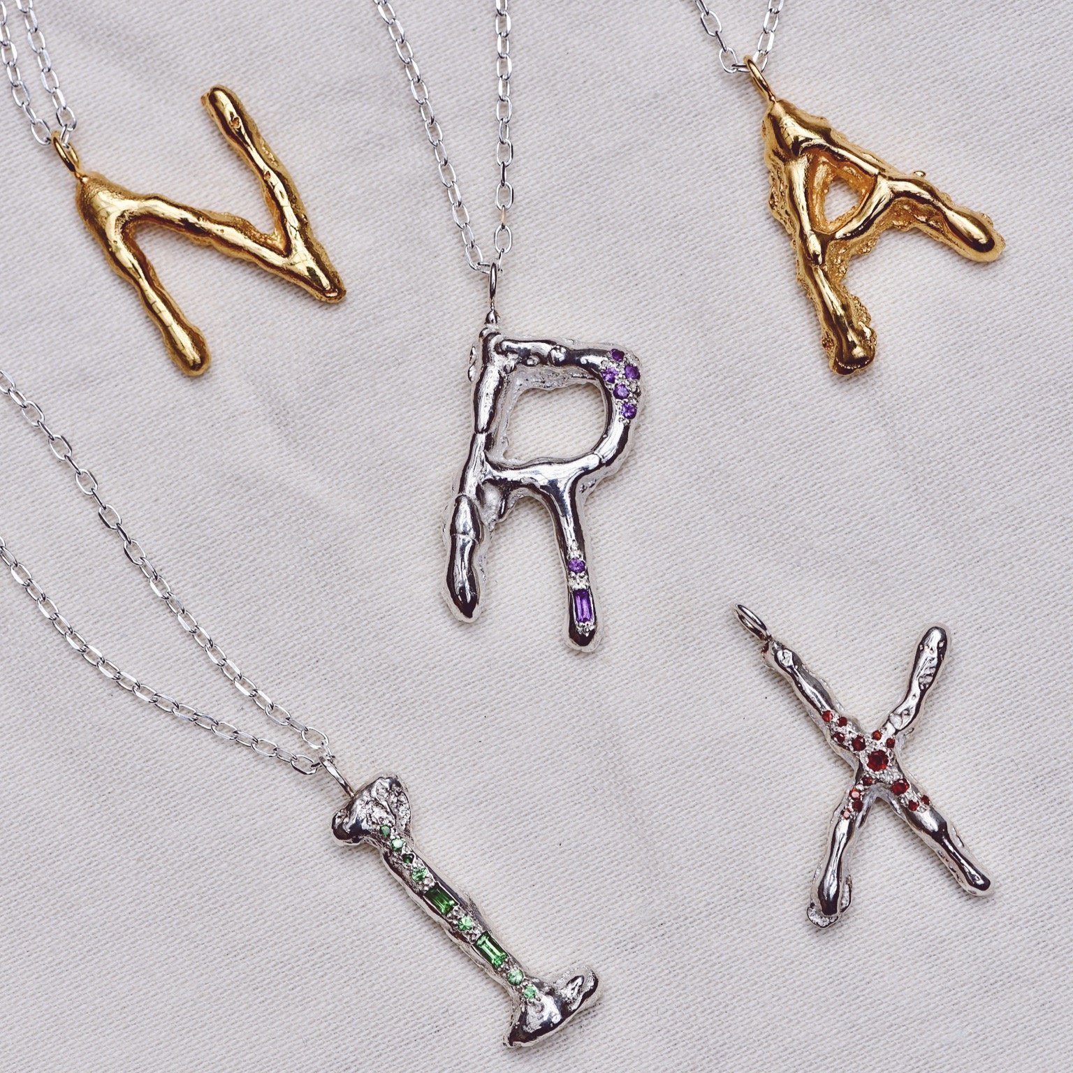 CAST YOUR OWN INITIAL NECKLACE