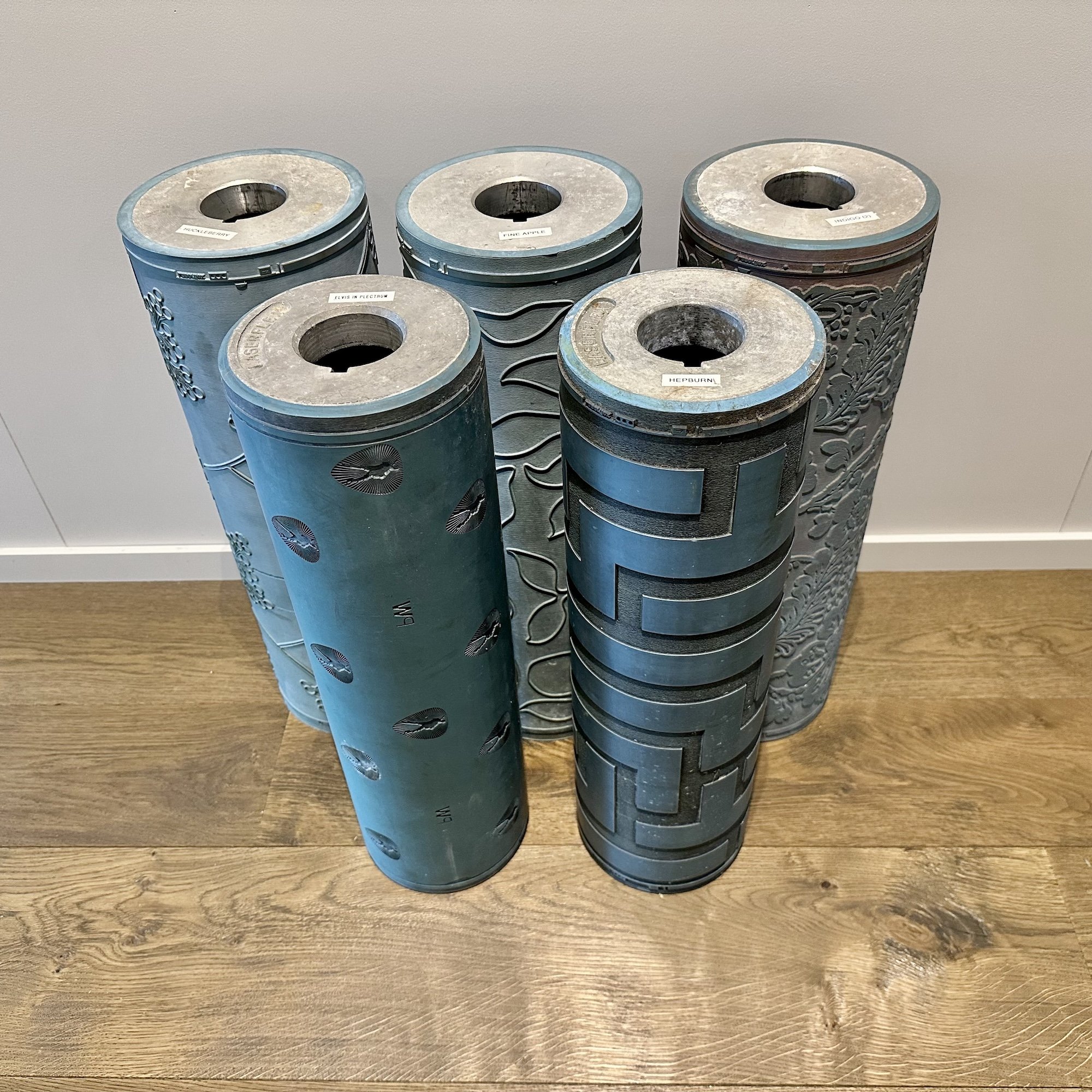 5 Vintage Wallpaper Print Rollers