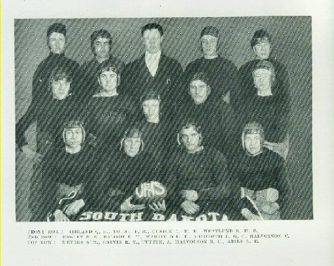  Source: Dead Fred  Photo #35473    Comments:  Young (Nee: ) | SD | | Comments: High School Football Team - These are the 1923 Faculty &amp; Students of the University of South Dakota, Vermillion,South Dakota.This book originally belonged to Ruth B C