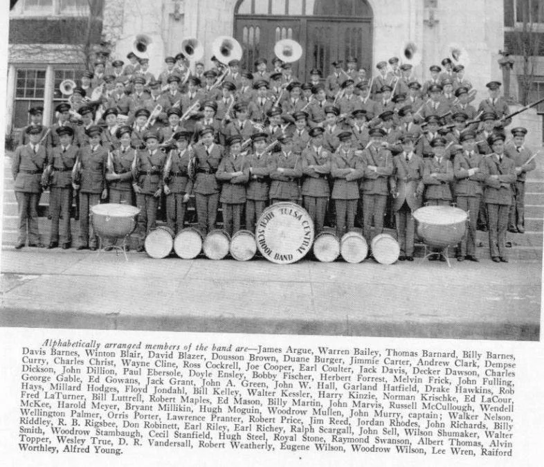   https://deadfred.com/photos/12402.jpg    Comments:  Alfred Young (Nee: ) | Ok United States | 1936 | Comments: The Band... if you need a closeup write  histroy101@aol.com  for details/The TOM TOM YearBook ,Tulsa Central High School,Tulsa Ok 1936 