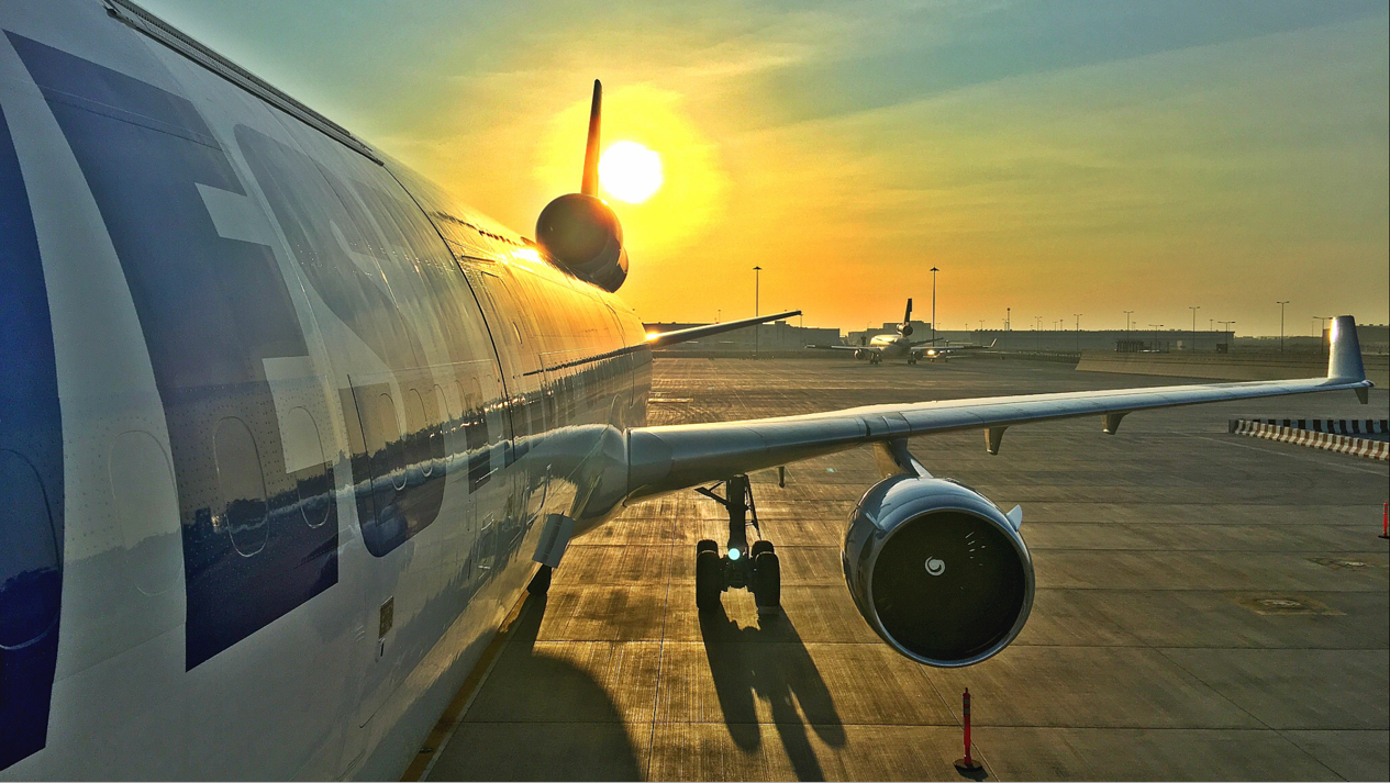 MD-11F at sunset, Dubai