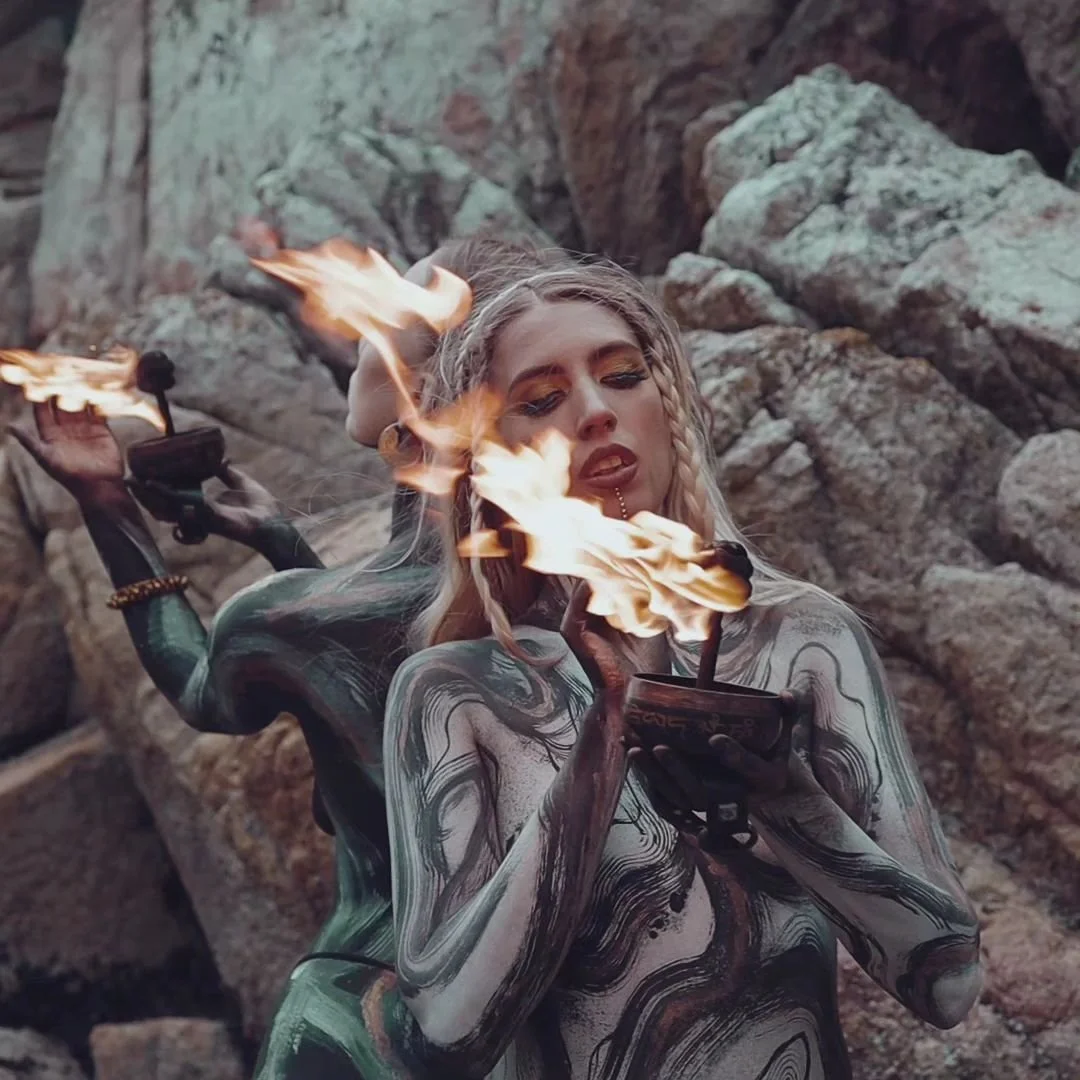 Feeling such a powerfully strong yet calming element. That power is within you. Hold it🔥