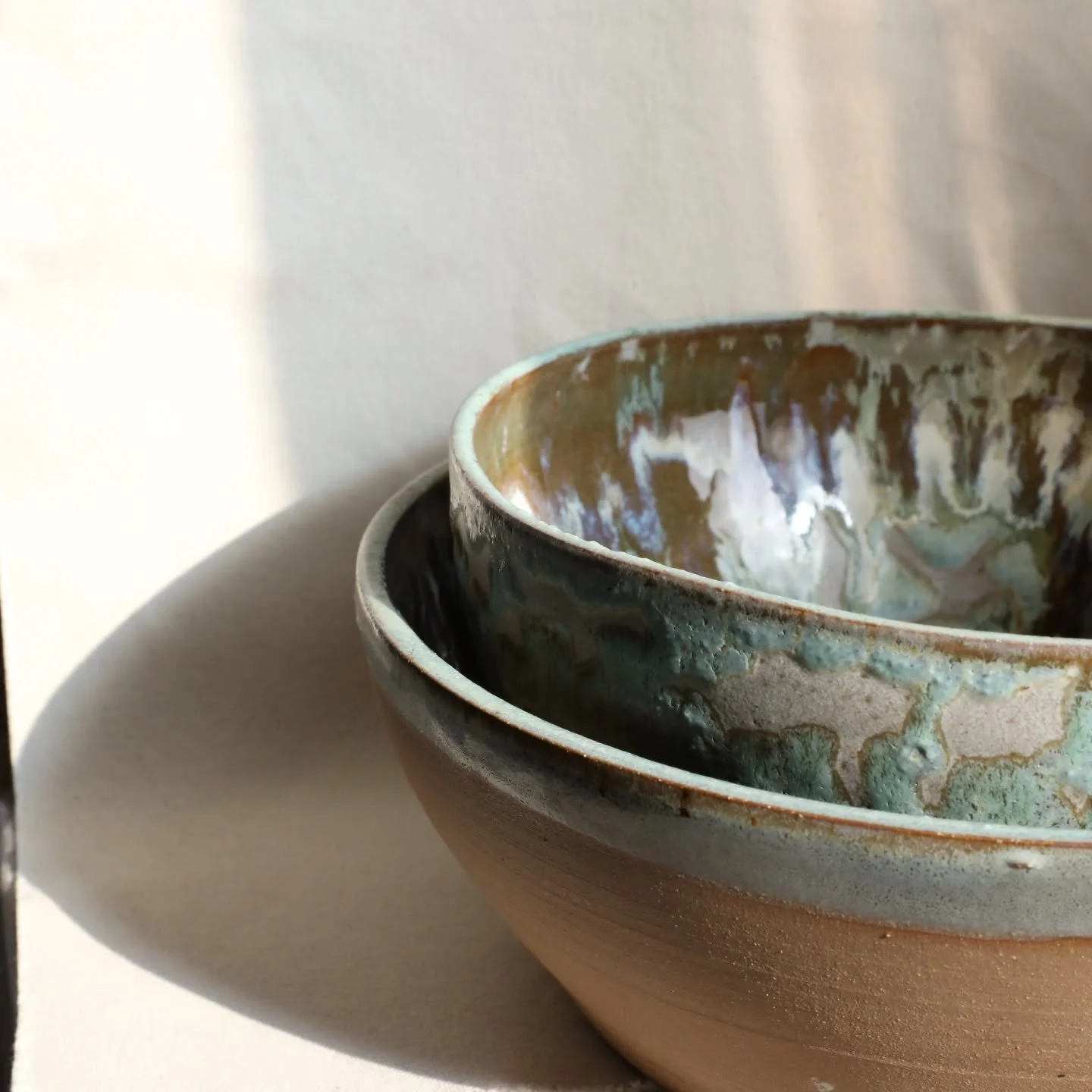 These hefty mixing bowls are available on my website and in the retail space at Mudslingers studio! 
Helpful reminder that we are open for shopping and visits and pottery paint bar every Thursday Friday and Saturday!