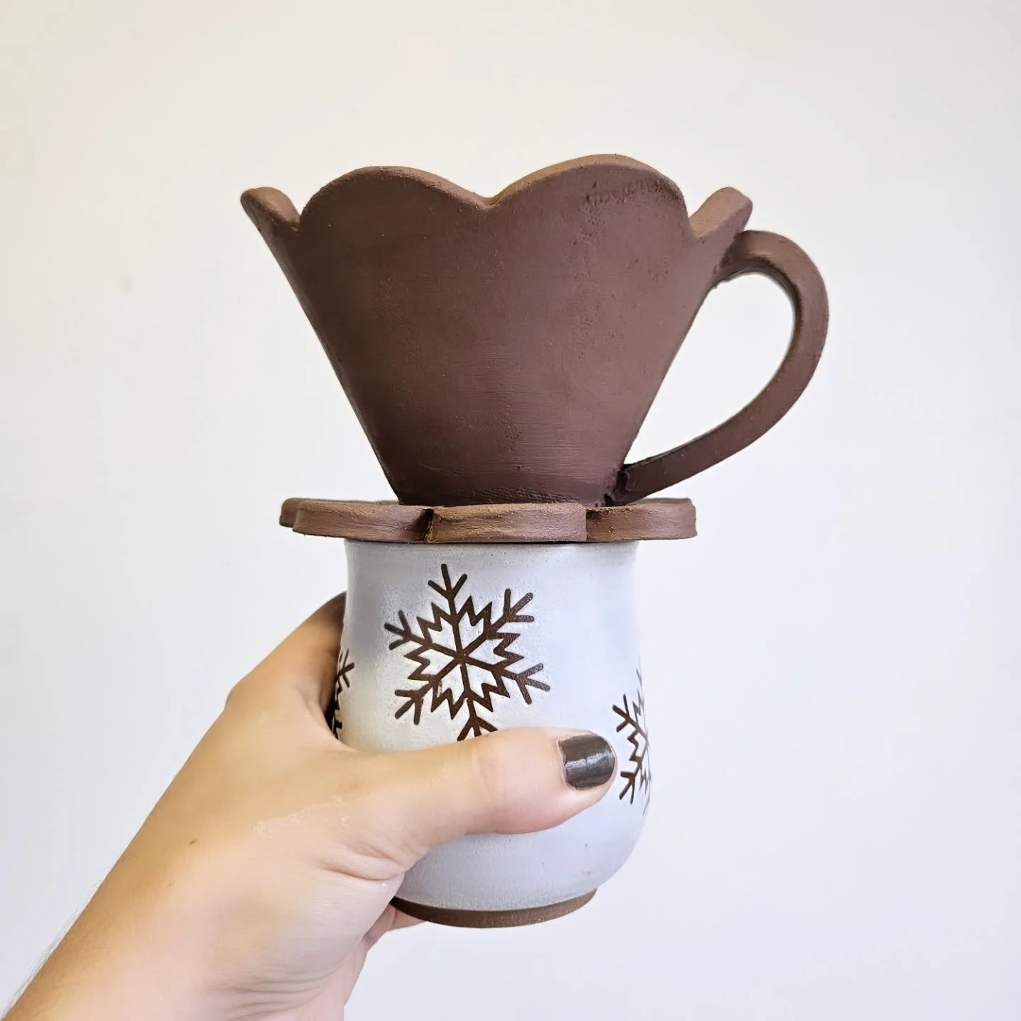 Why have I never made coffee pour overs before!? They are so cute! Thanks goes to a wonderful mudslingers studio member for the inspiration 💛 with the rate things are drying in the studio they won't be done by main st Christmas but they will be post