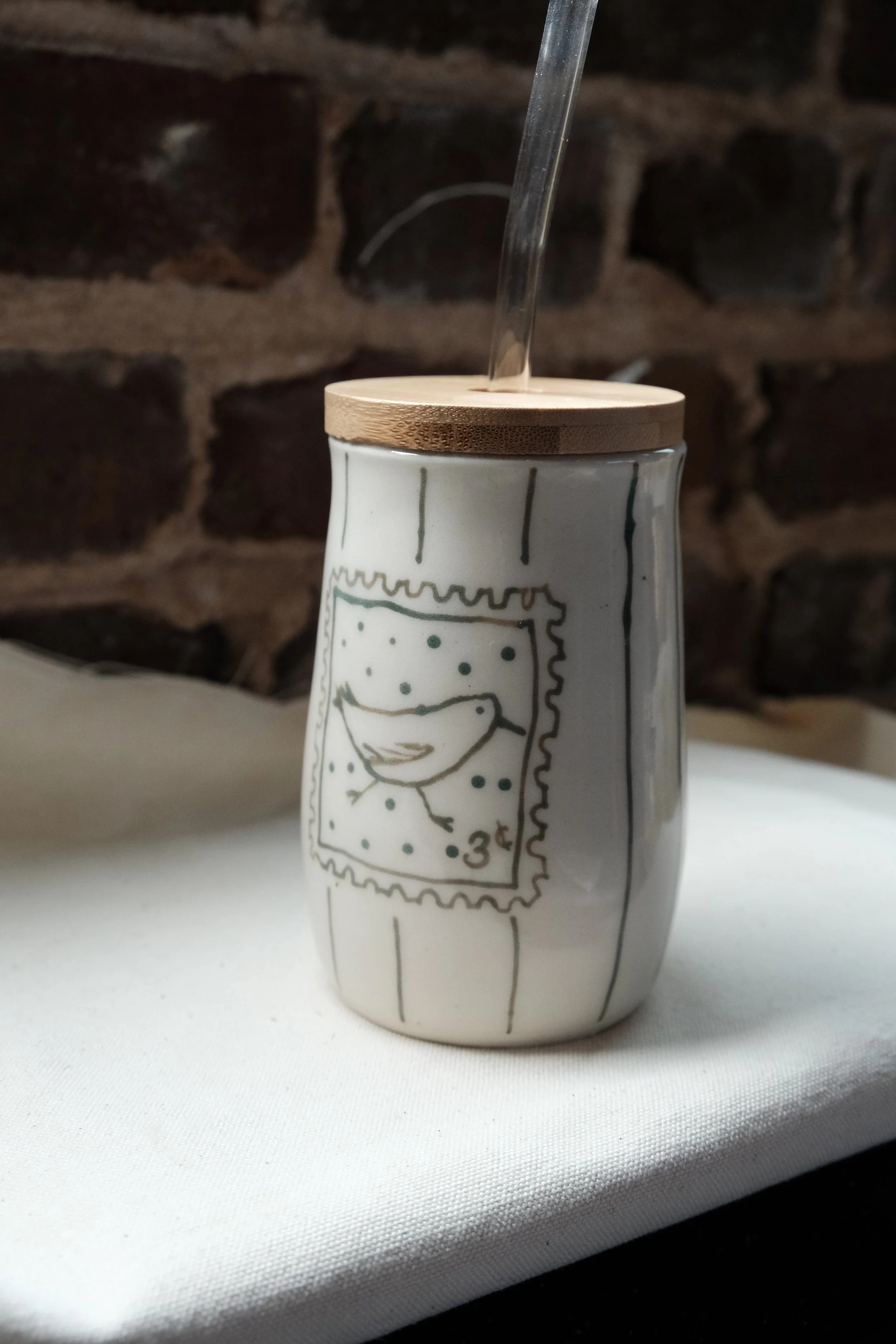 Handpainted Straw Cups