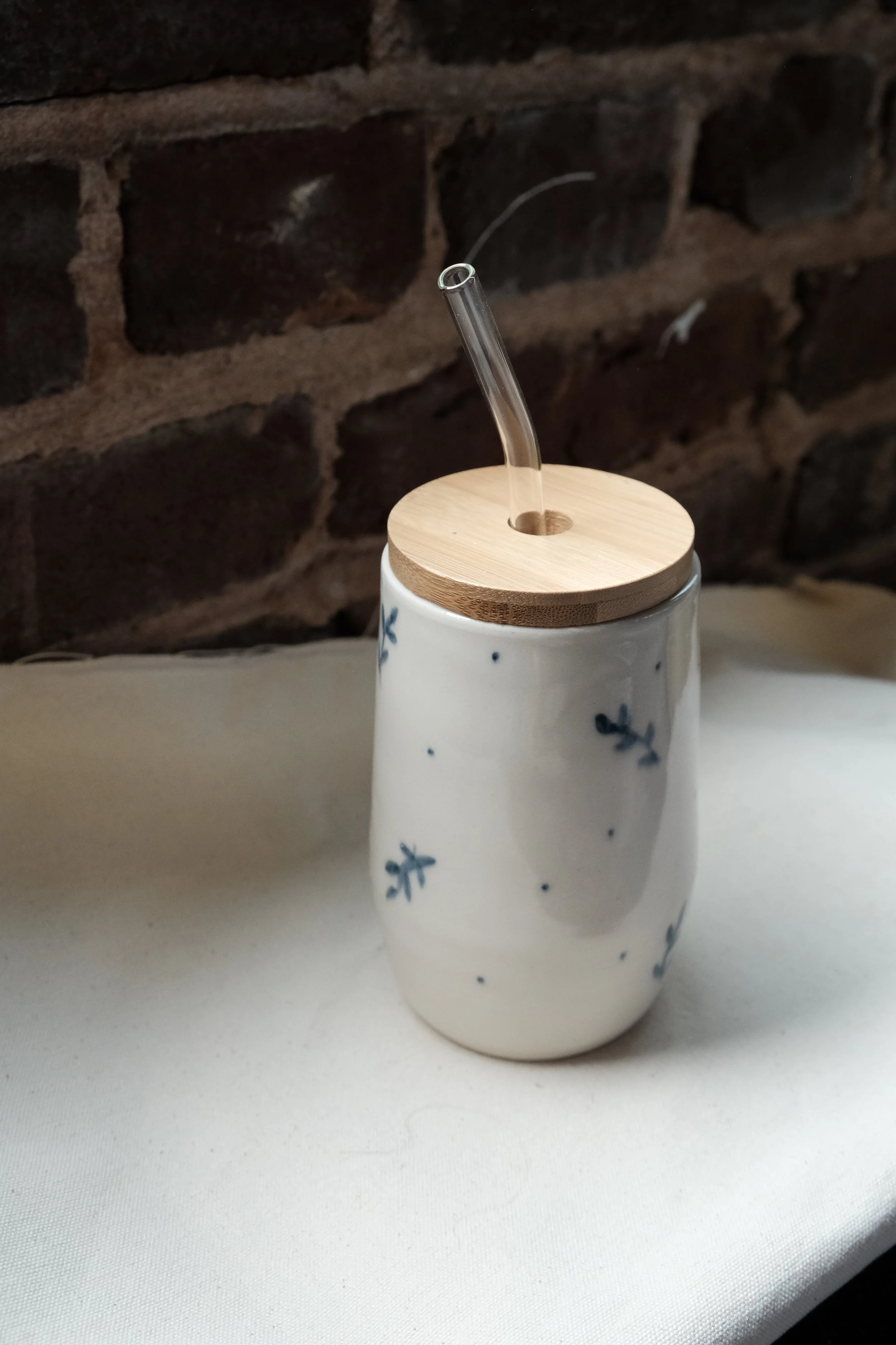 Handpainted Straw Cups