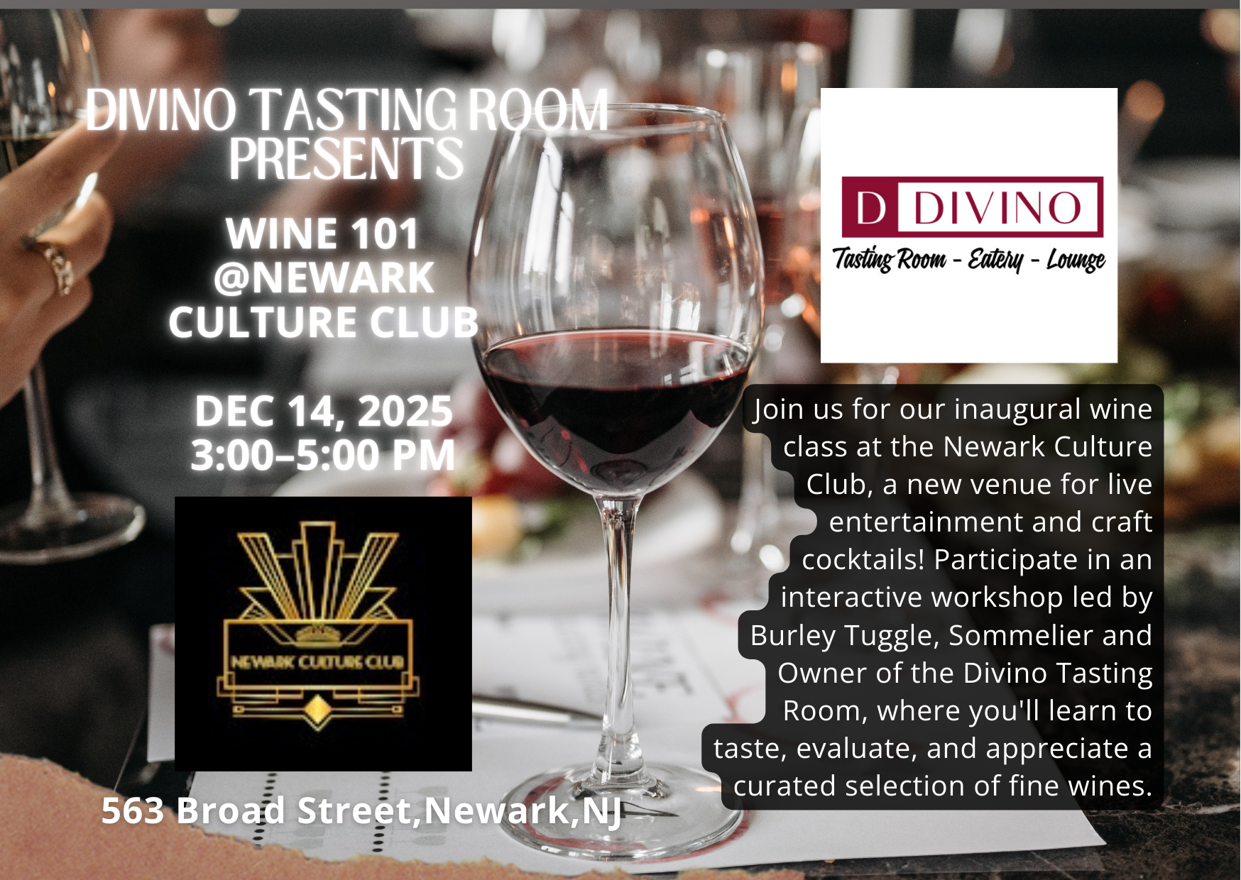 Wine 101 @Newark Culture Club