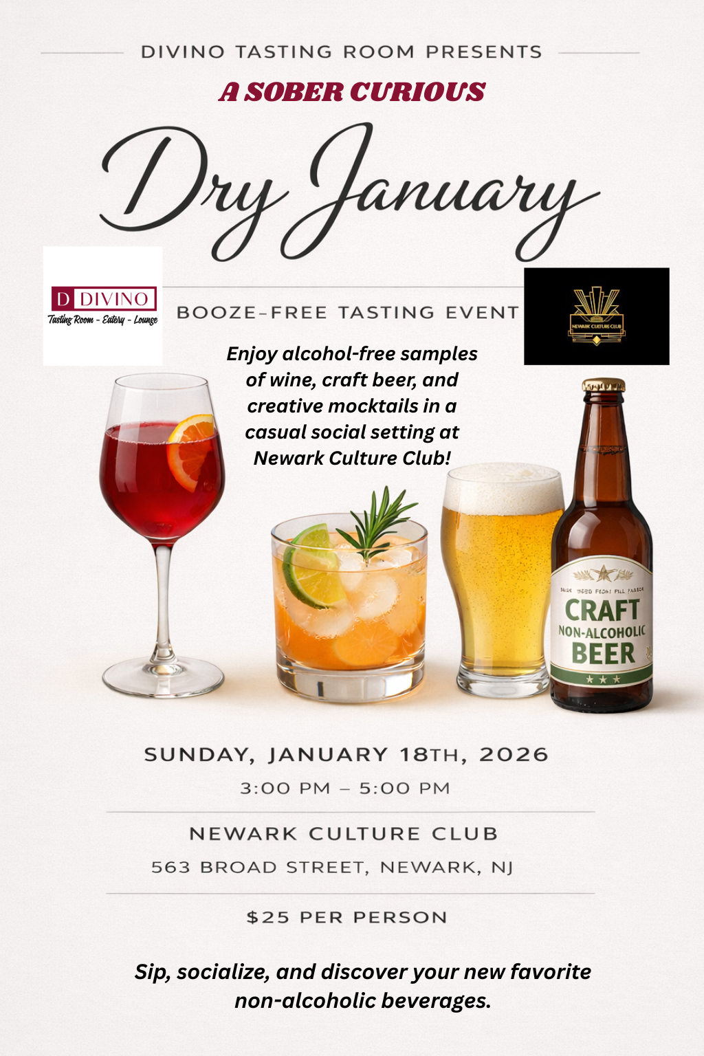Dry January Booze-Free Tasting Experience