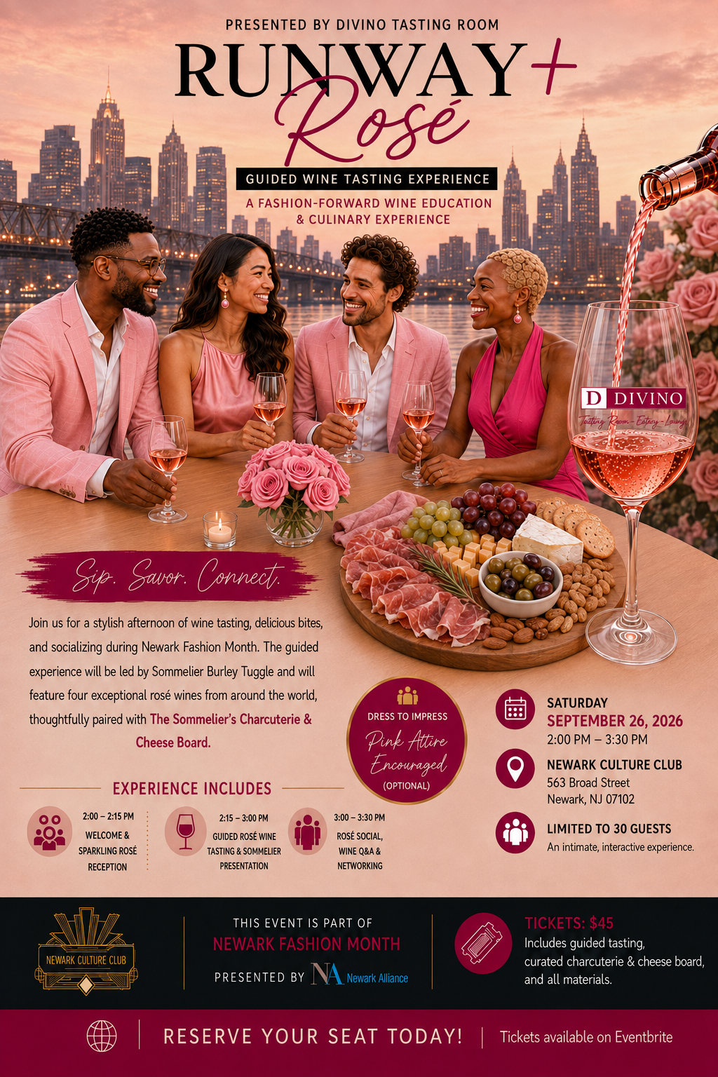 RUNWAY + ROSÉ: A Guided Wine Tasting Experience