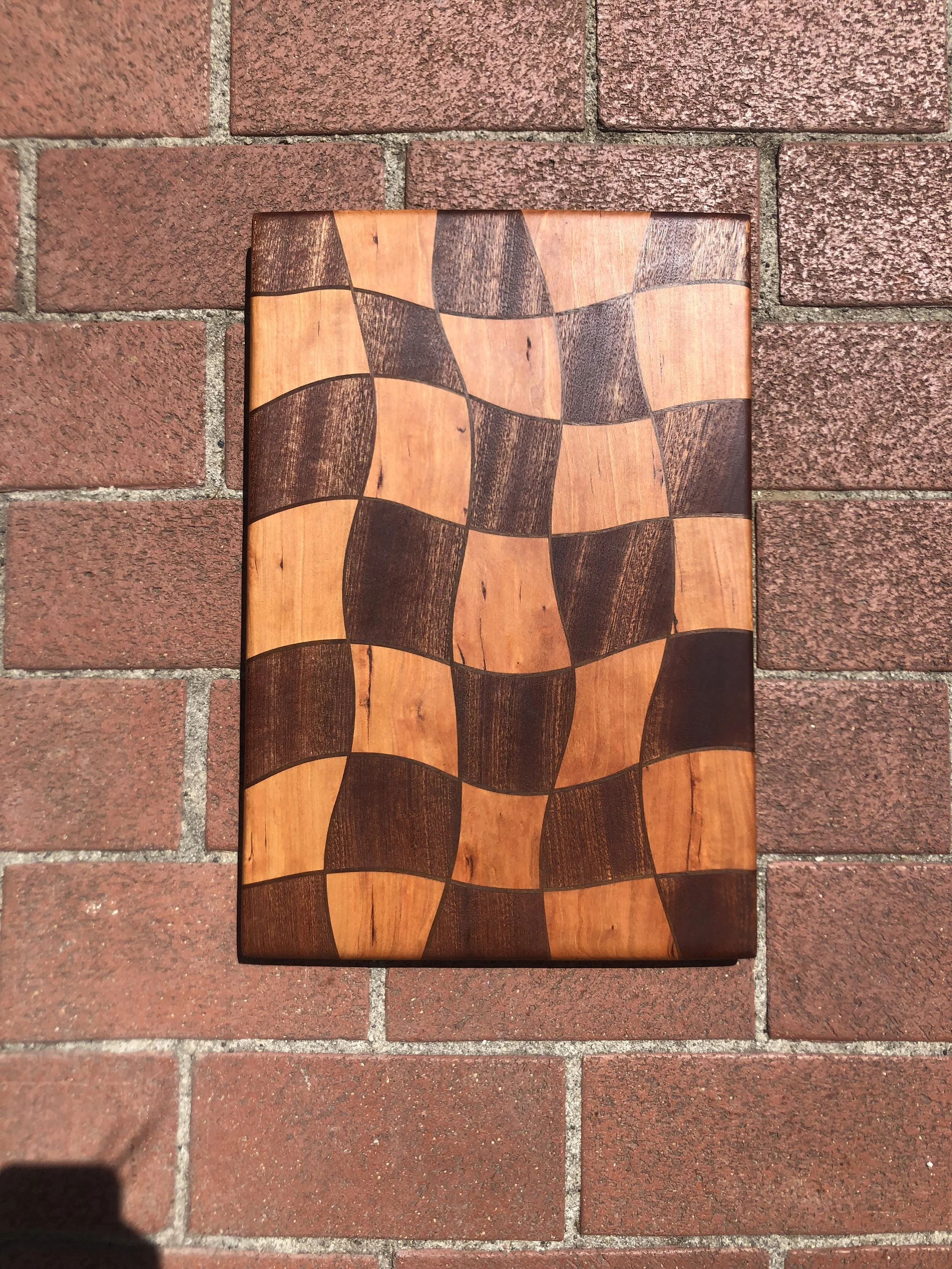 Drunken Checkerboard in Sapele and Cherry
