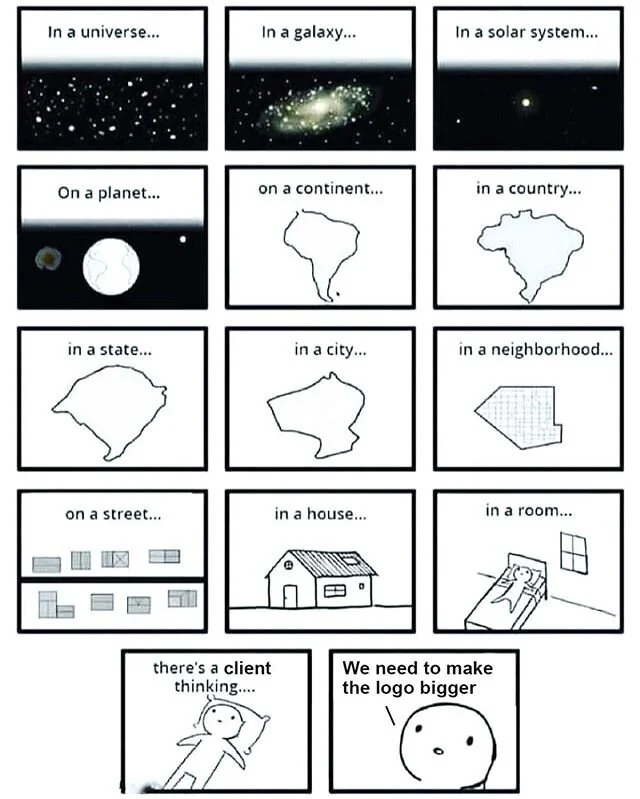 Worry not, clients. We know when to #makethelogobigger