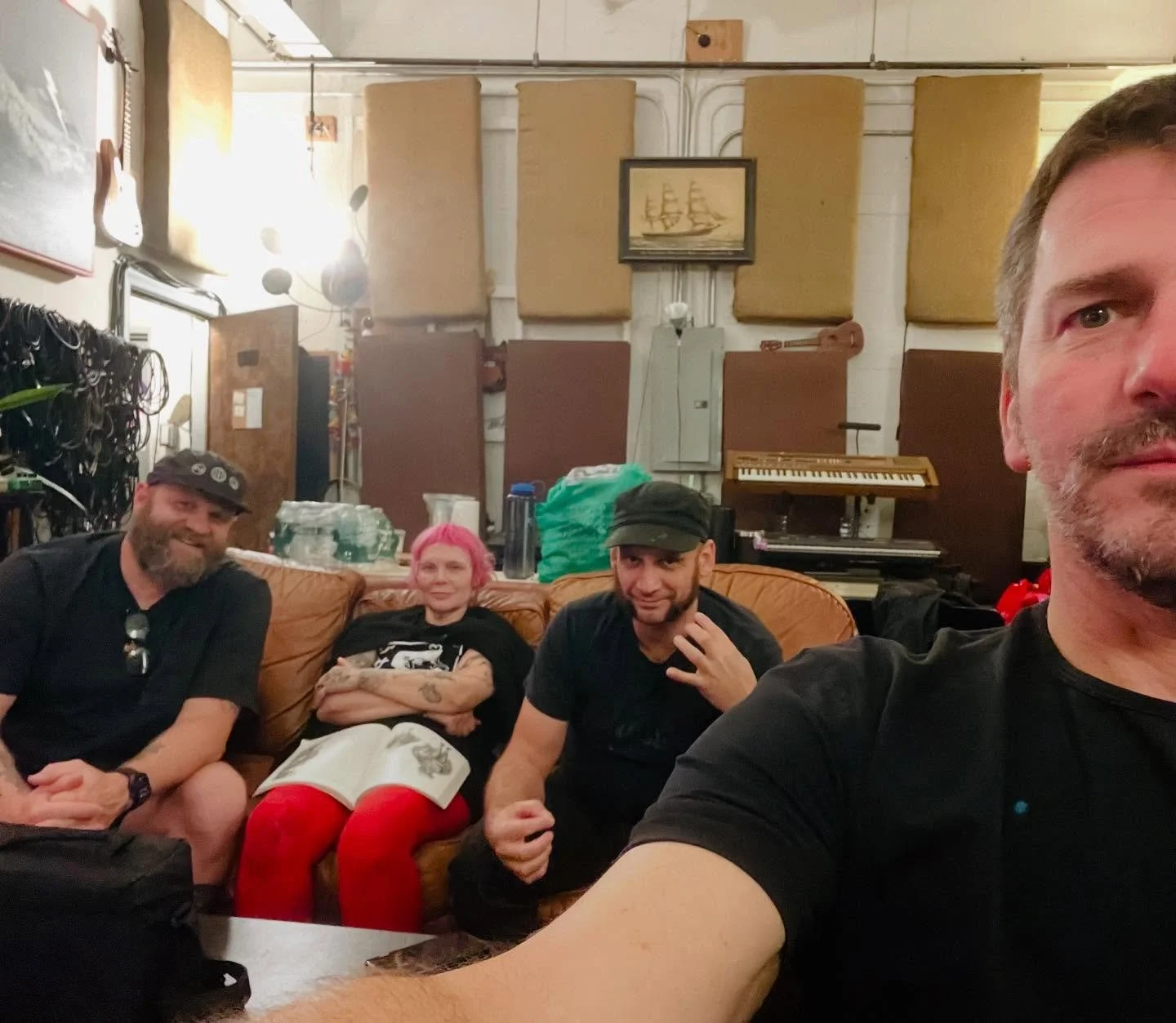 My office away from my office this week&hellip;in the fantastic walls of @spacemansound recording voice noises for the new @guhtsband record.  Amber is an unstoppable force!  Great great work all around.