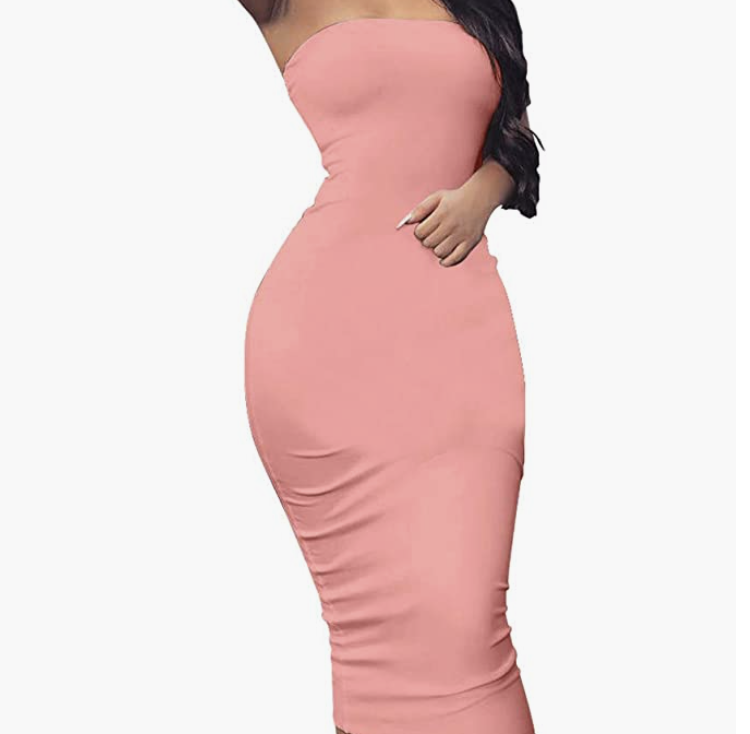 pink tube dress $13