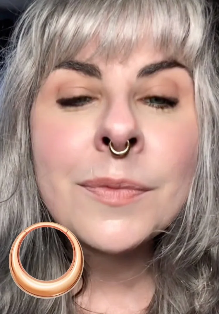 Oufer rose gold gauged