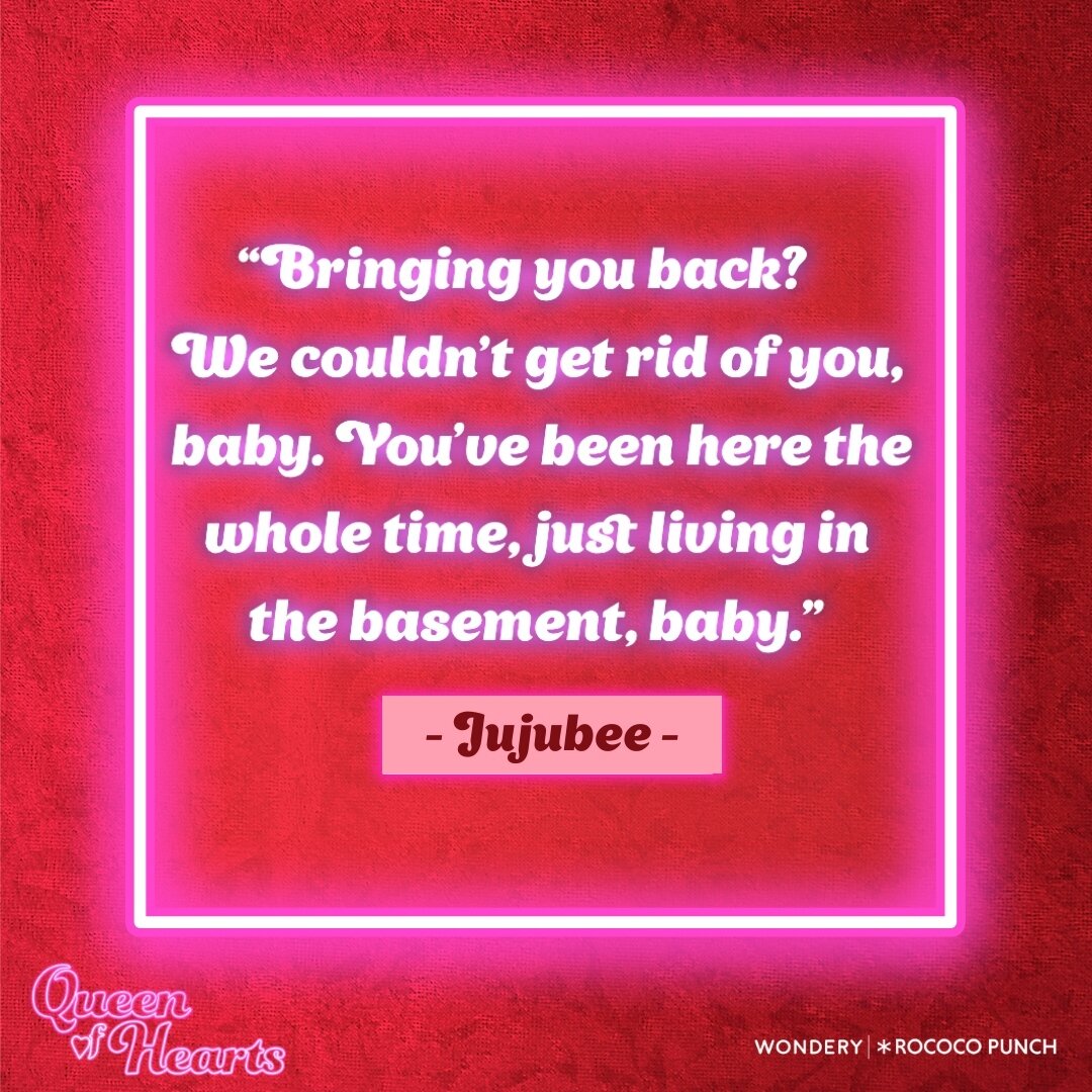Did you know this is @kiingryro's *third* time on &quot;Queen of Hearts&quot;? Yeah, @jujubeeonline isn't about to let him forget it. 😅⁠
⁠
Listen to this week's episode -- the season 4 finale! -- by tapping the link in our bio!⁠
⁠
#QueenofHearts #QO