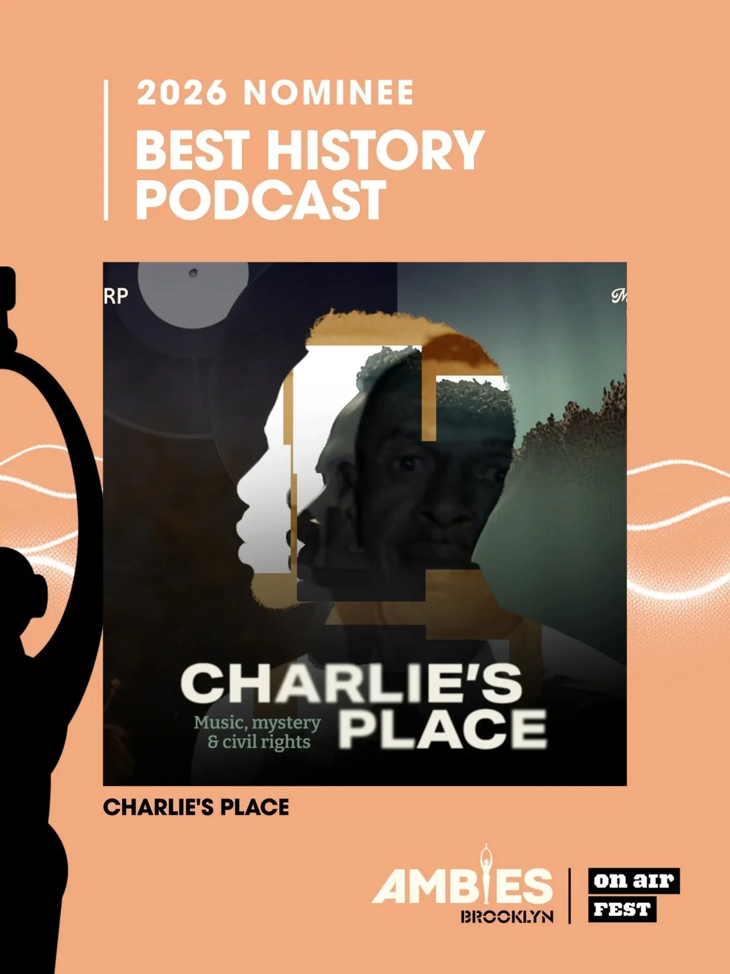 Thanks to the folks at @thepodcastacademy for giving Charlie's Place three 2026 Ambies nominations! Congrats to @iamrhym, our Rococo Punch squad, and the wonderful teams at @atlasobscura @pushkinpods and @mymyrtlebeach