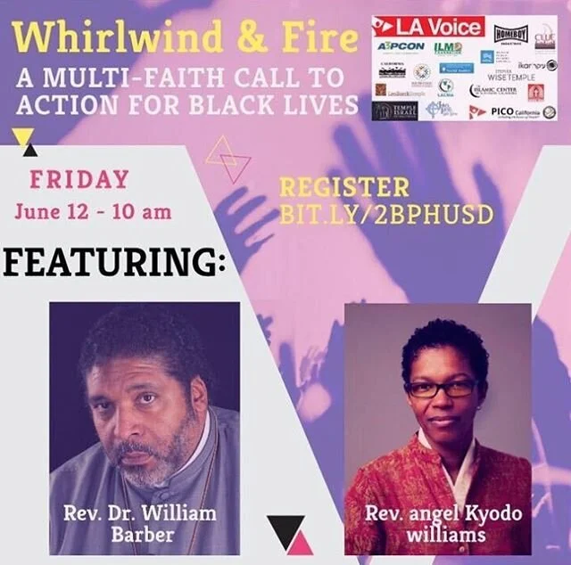 TODAY: Please join us for a powerful online gathering with Rev. Dr. William J. Barber, II, Rev. angel Kyodo williams, and leaders of multiple spiritual communities across our region in a call to support Black lives. Register now!
bit.ly/2BPhUSD #PoorPeoplesCampaign