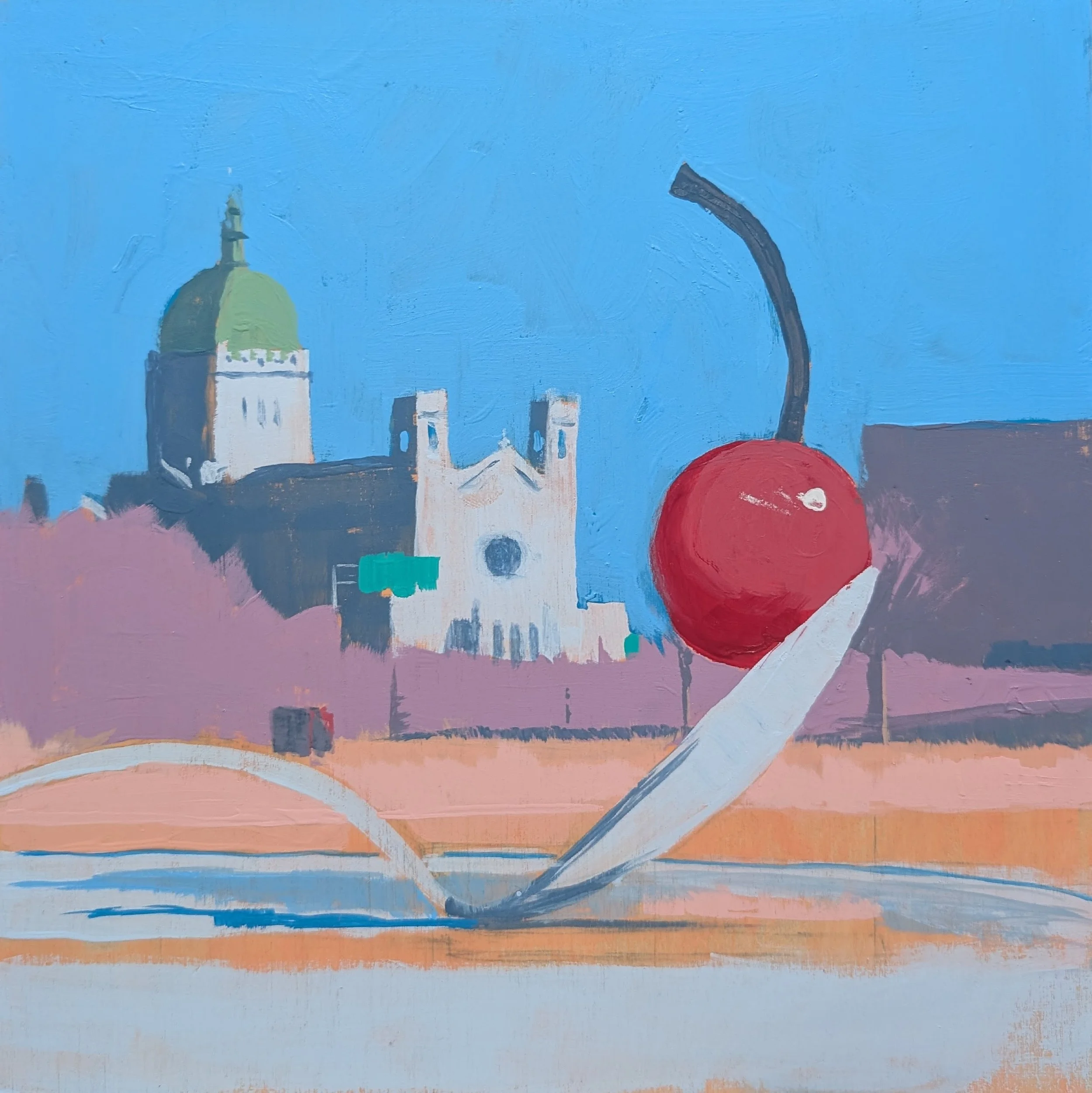 Cherry Spoon Bridge (2026) 10"x10"