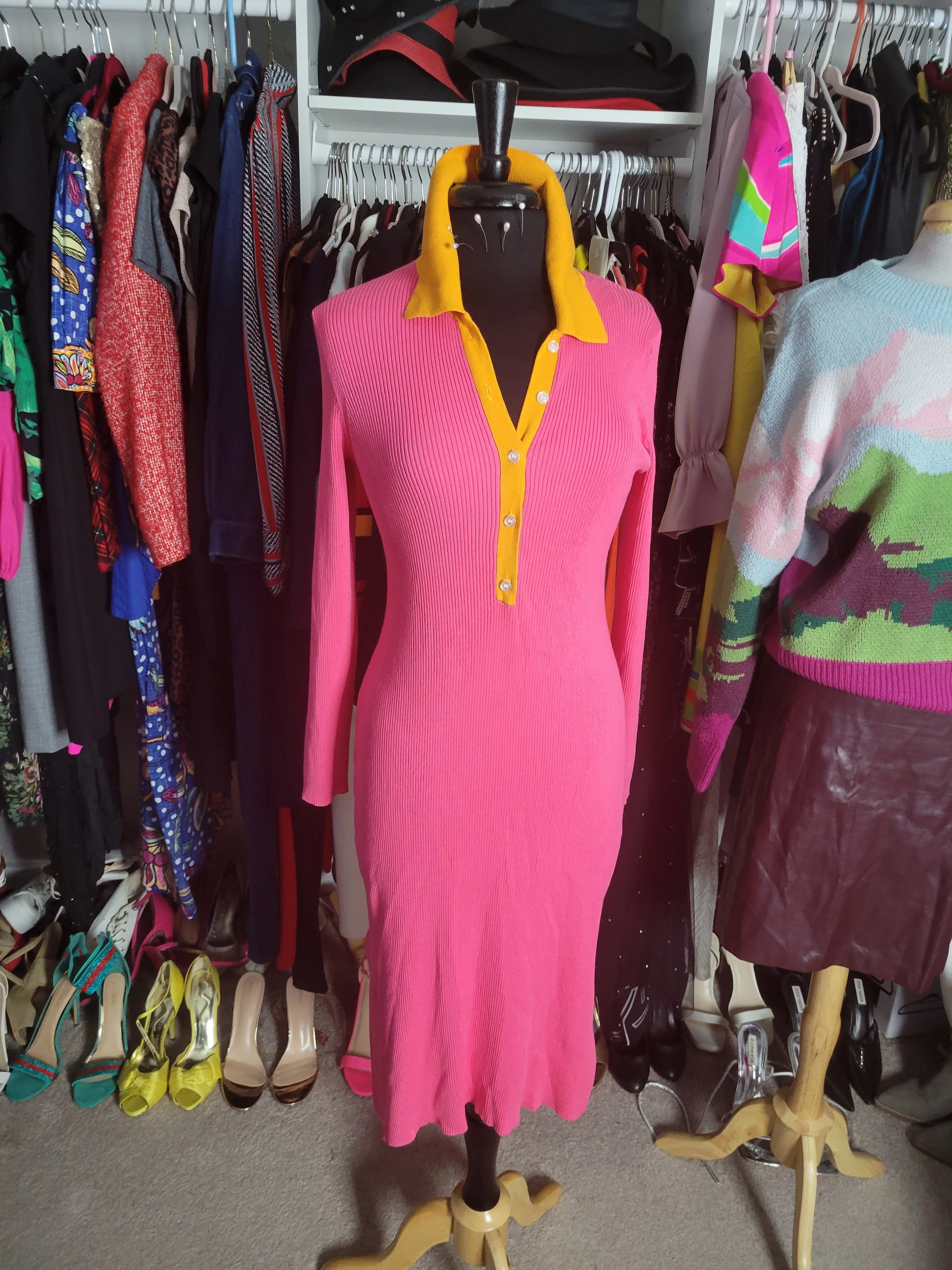 Pink and Orange Dress - M/L