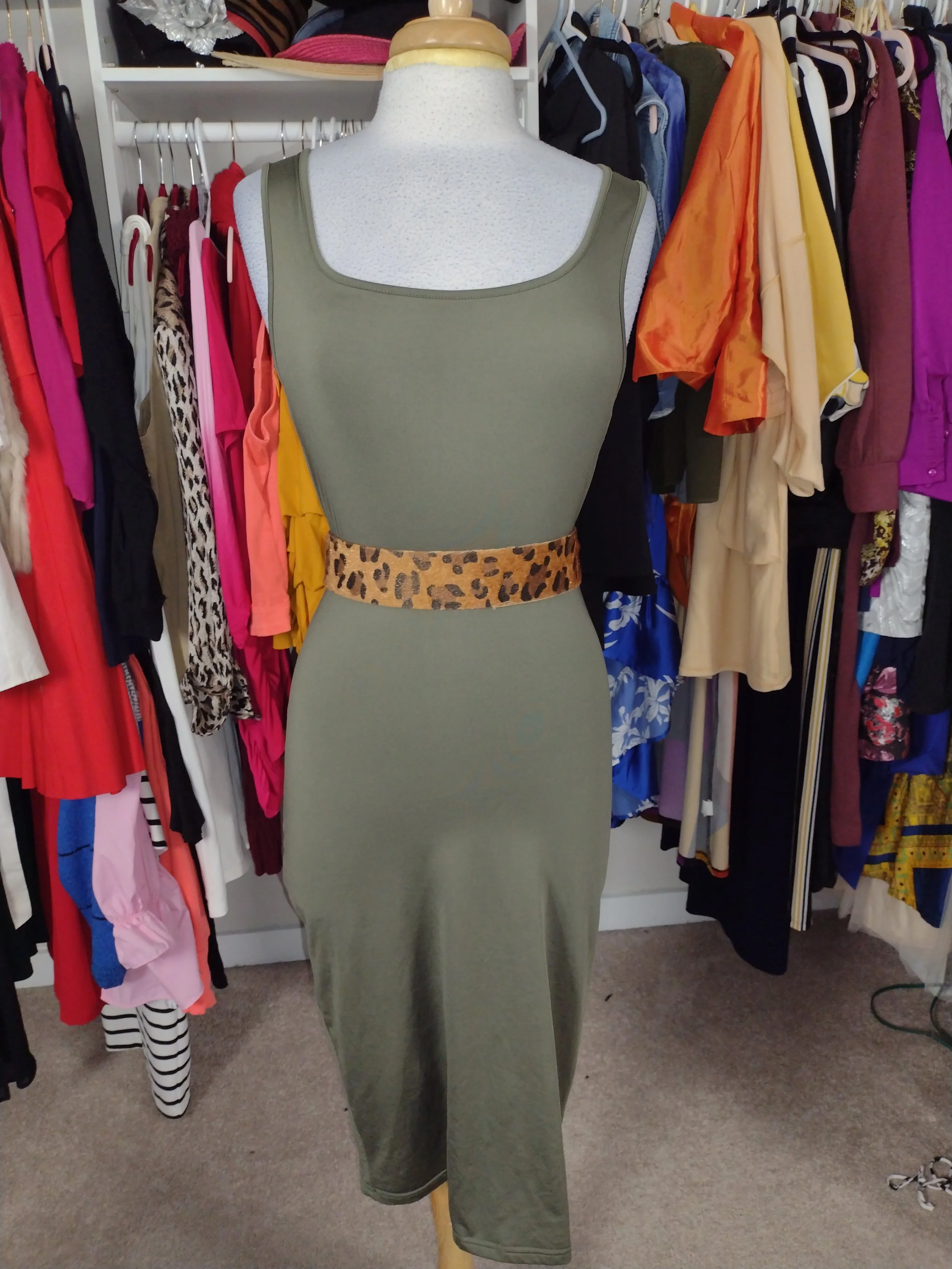 Olive Tank Dress Size M/L