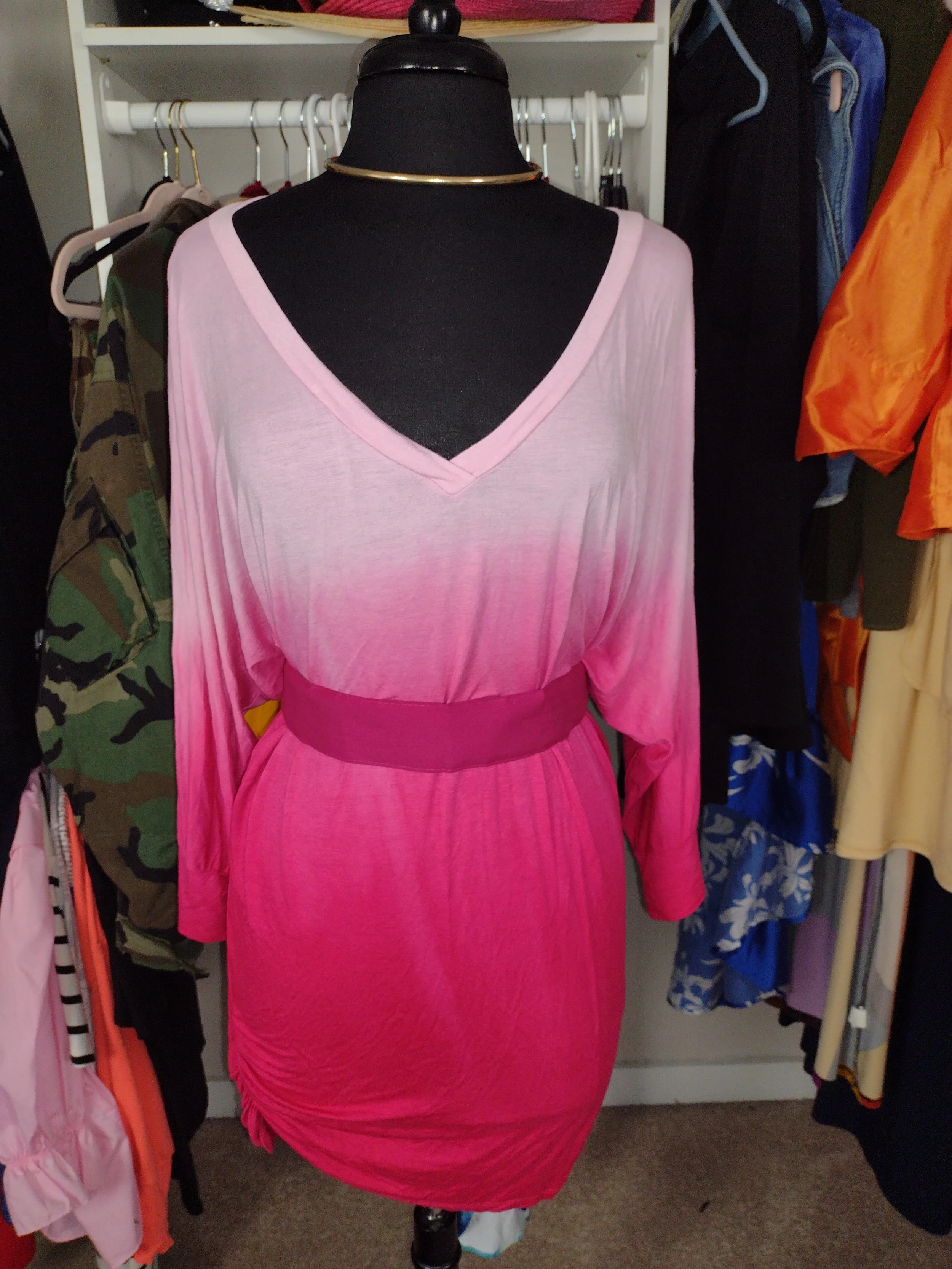 Pink Ombre Shirt Size 1X