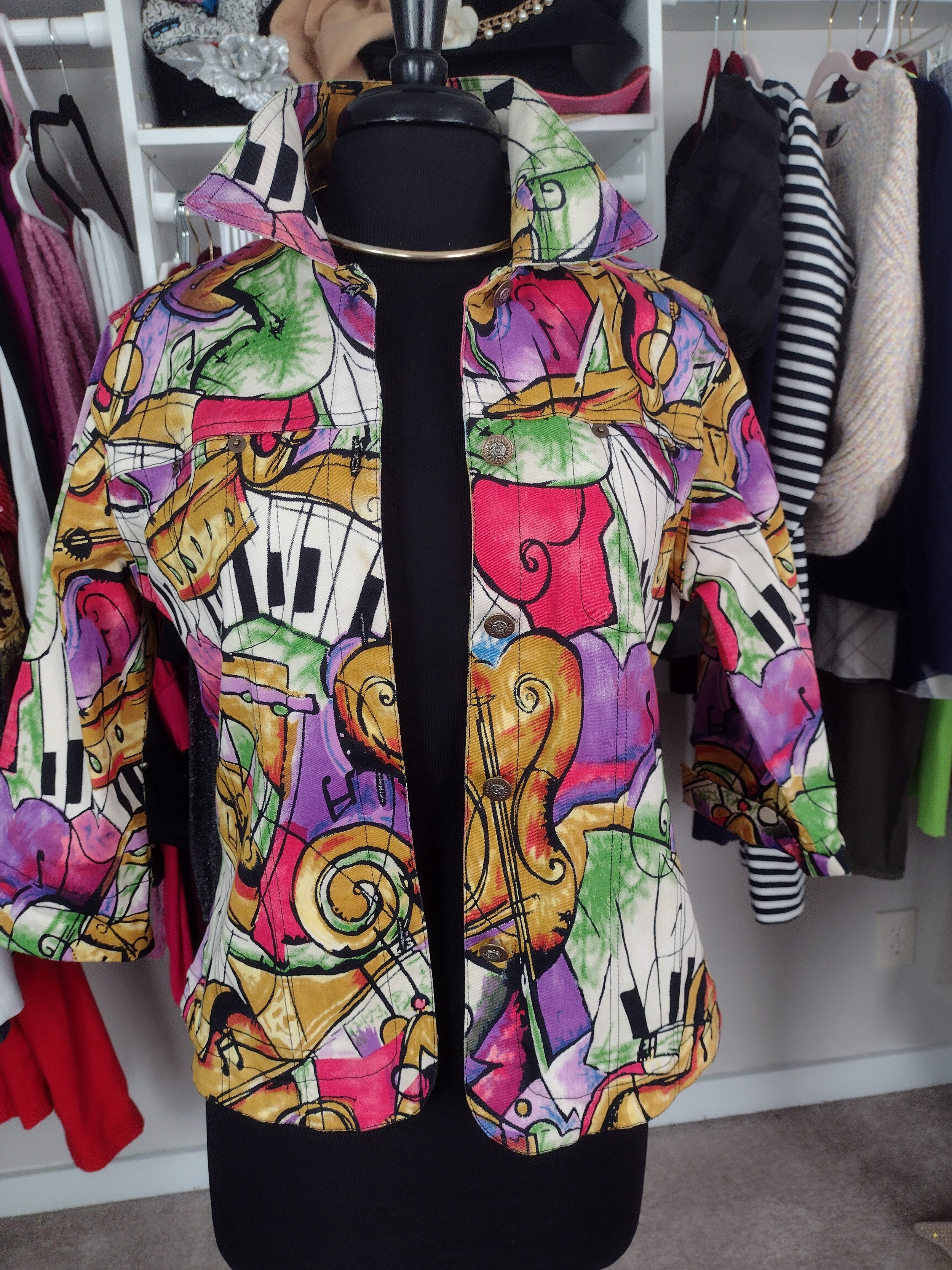 Music Print Top Size M