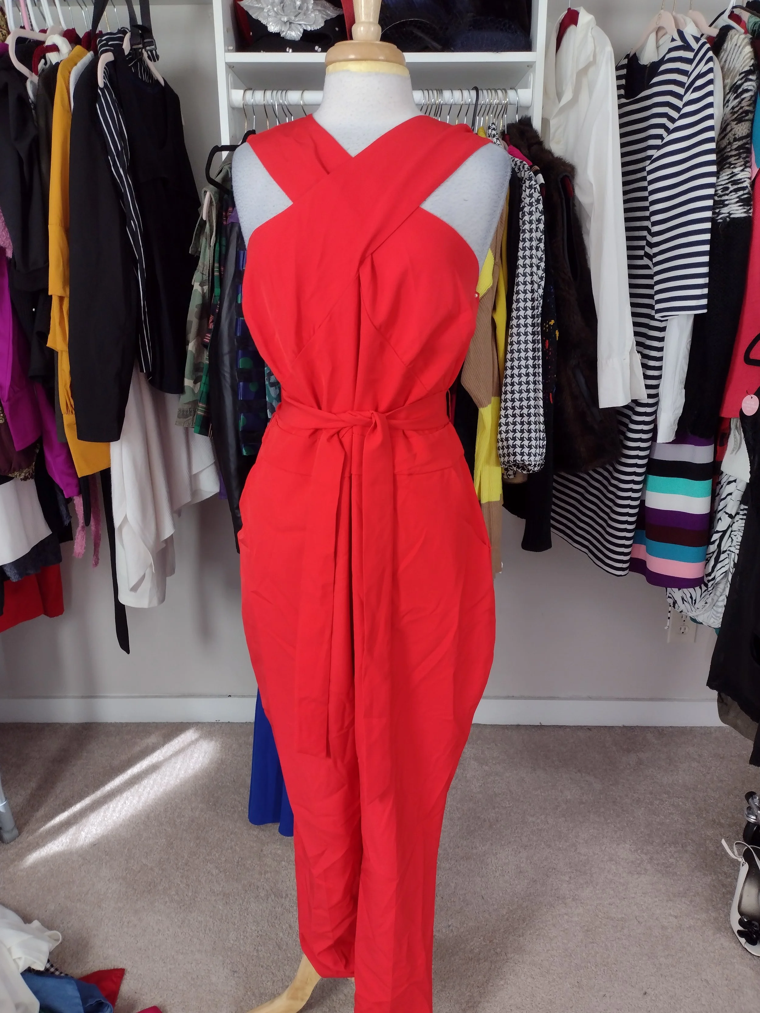 NY and CO Red Jumpsuit Size XXL 18-20