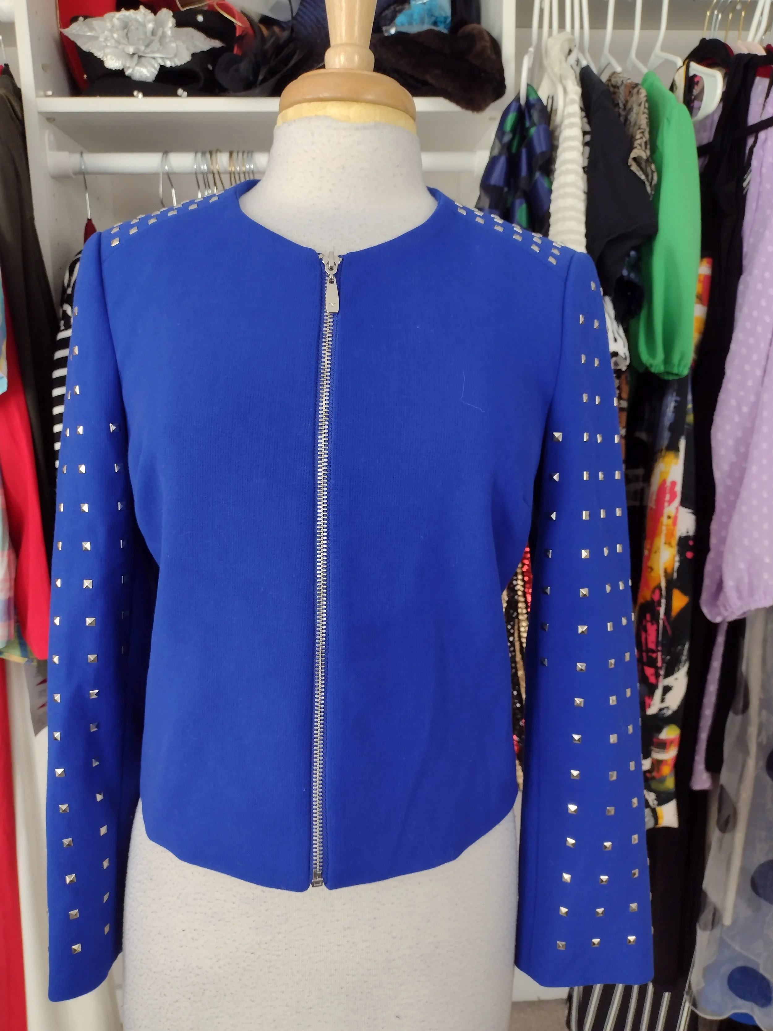 NYGard Royal Silver Embellished Jacket Size 8