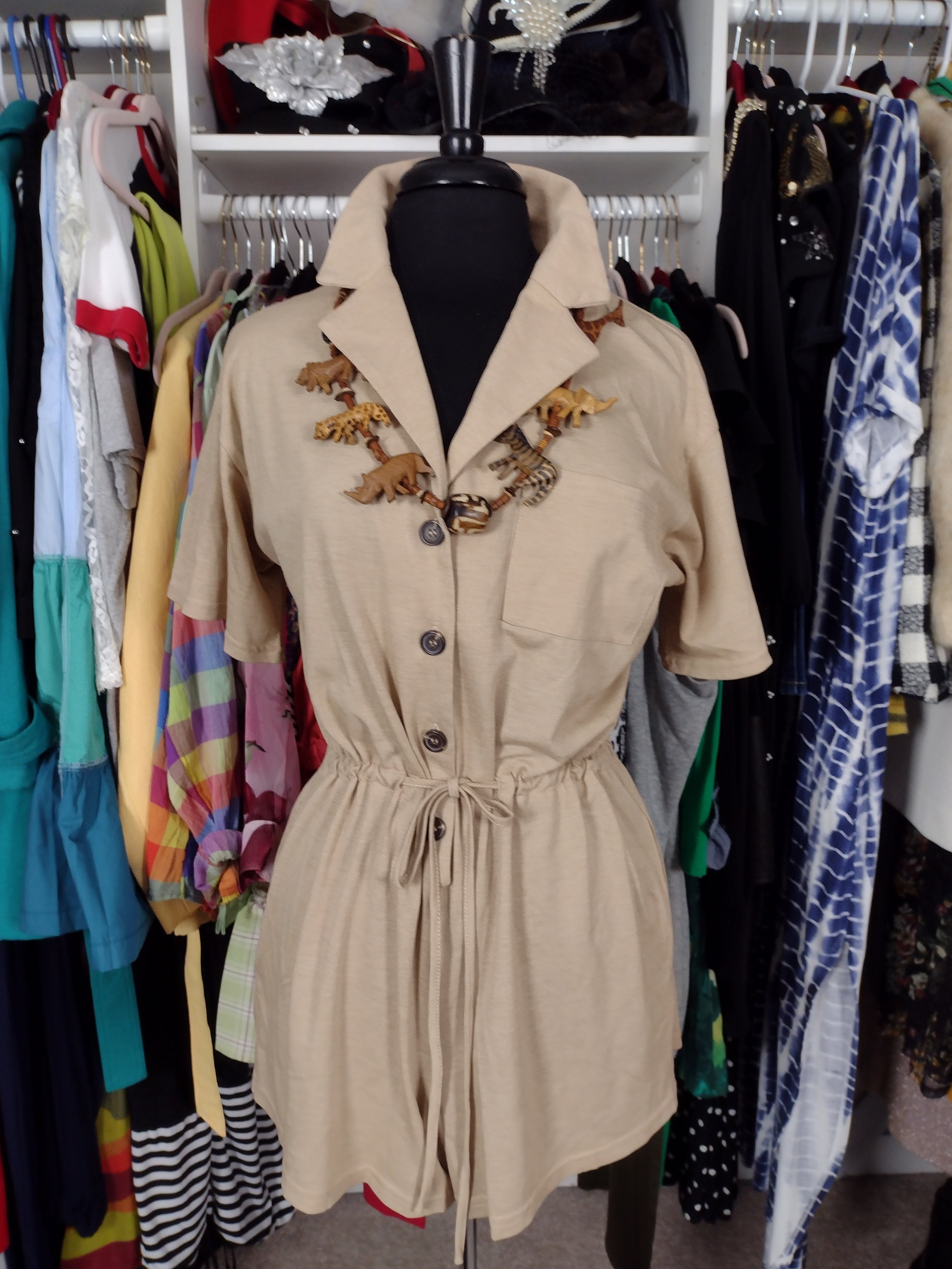 Beige Romper Size 8/10