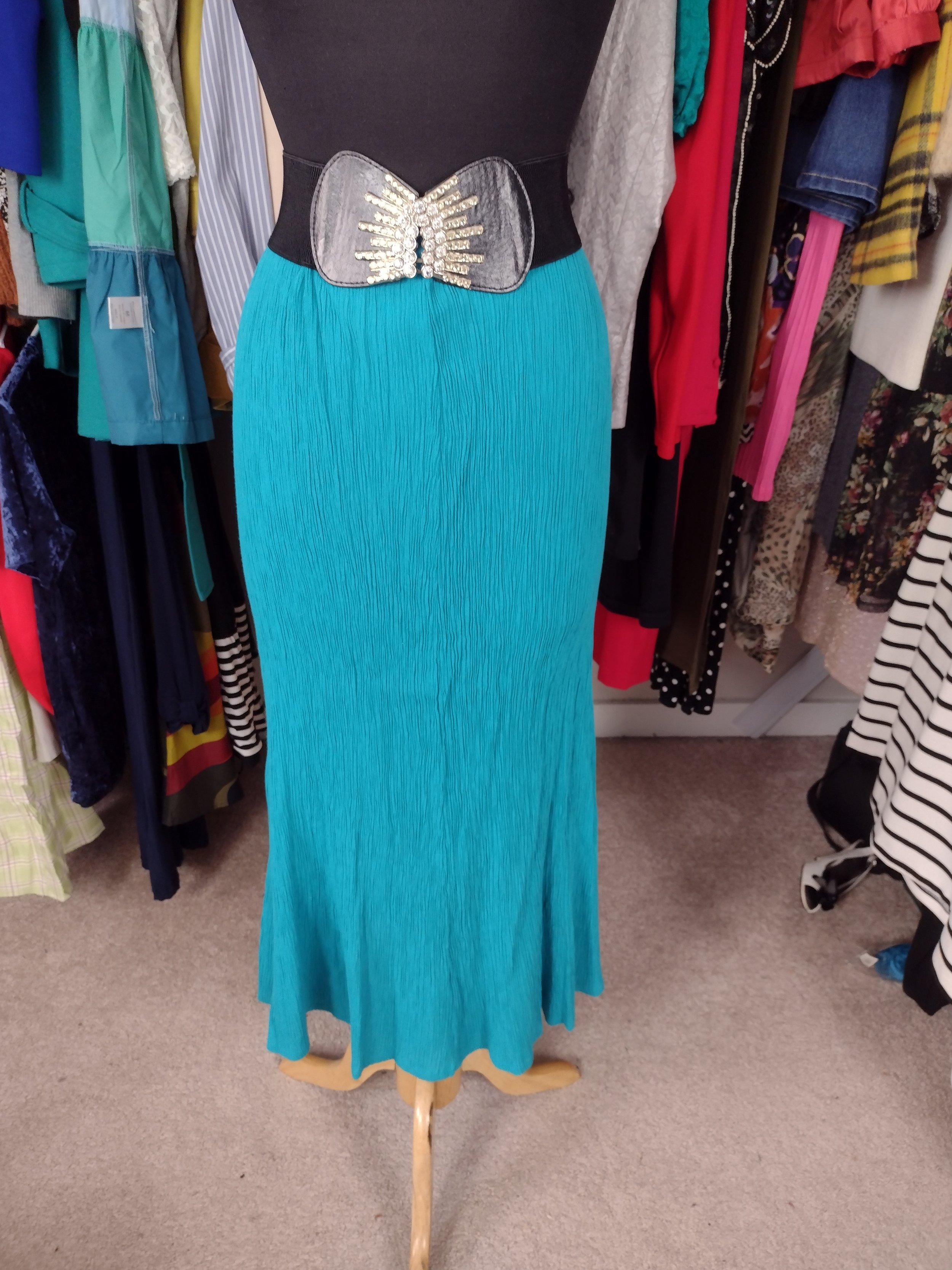 Vintage Turquoise Elastic Waist Size Large