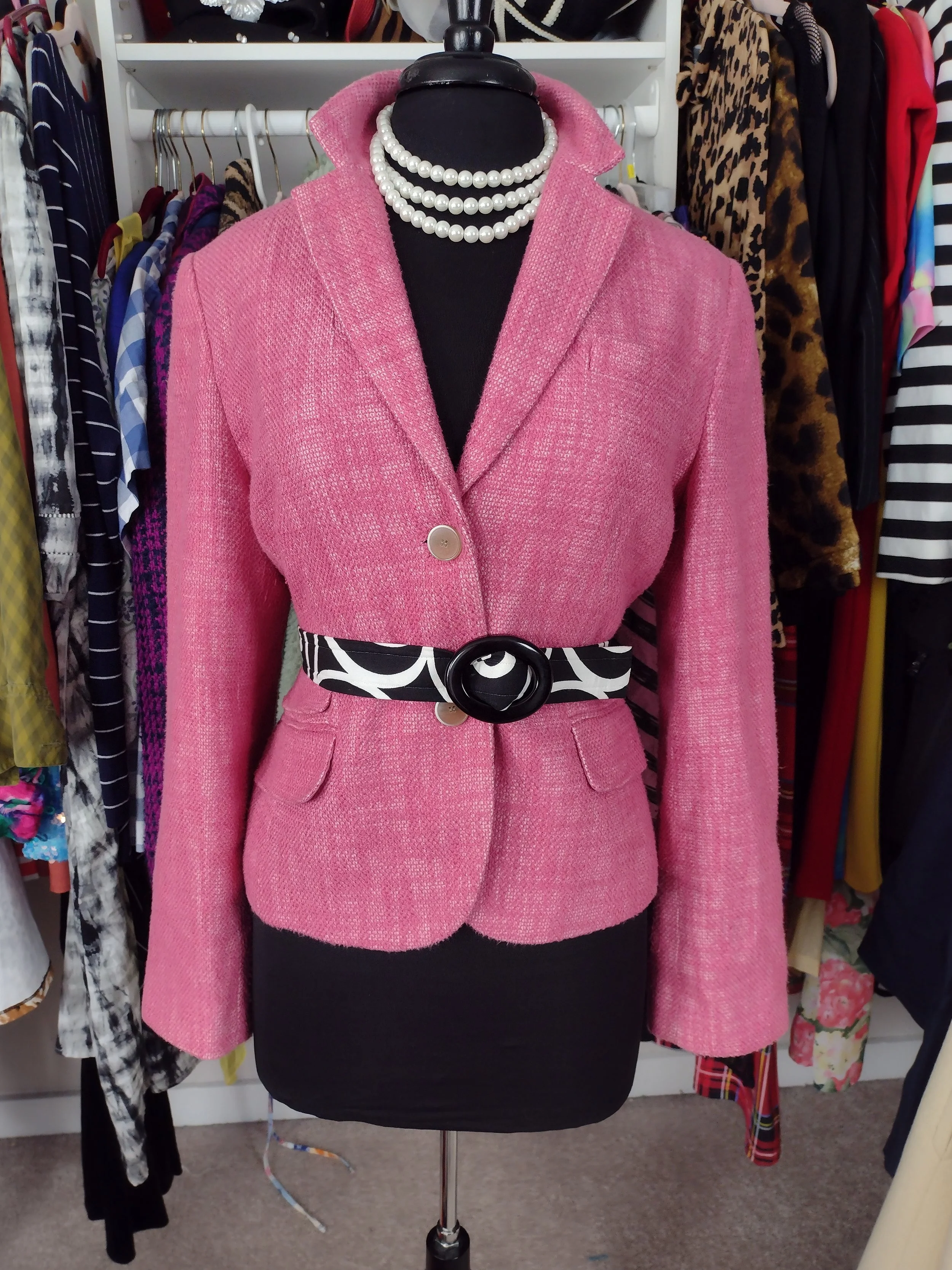 Talbots Pink and Beige Blazer Size 12