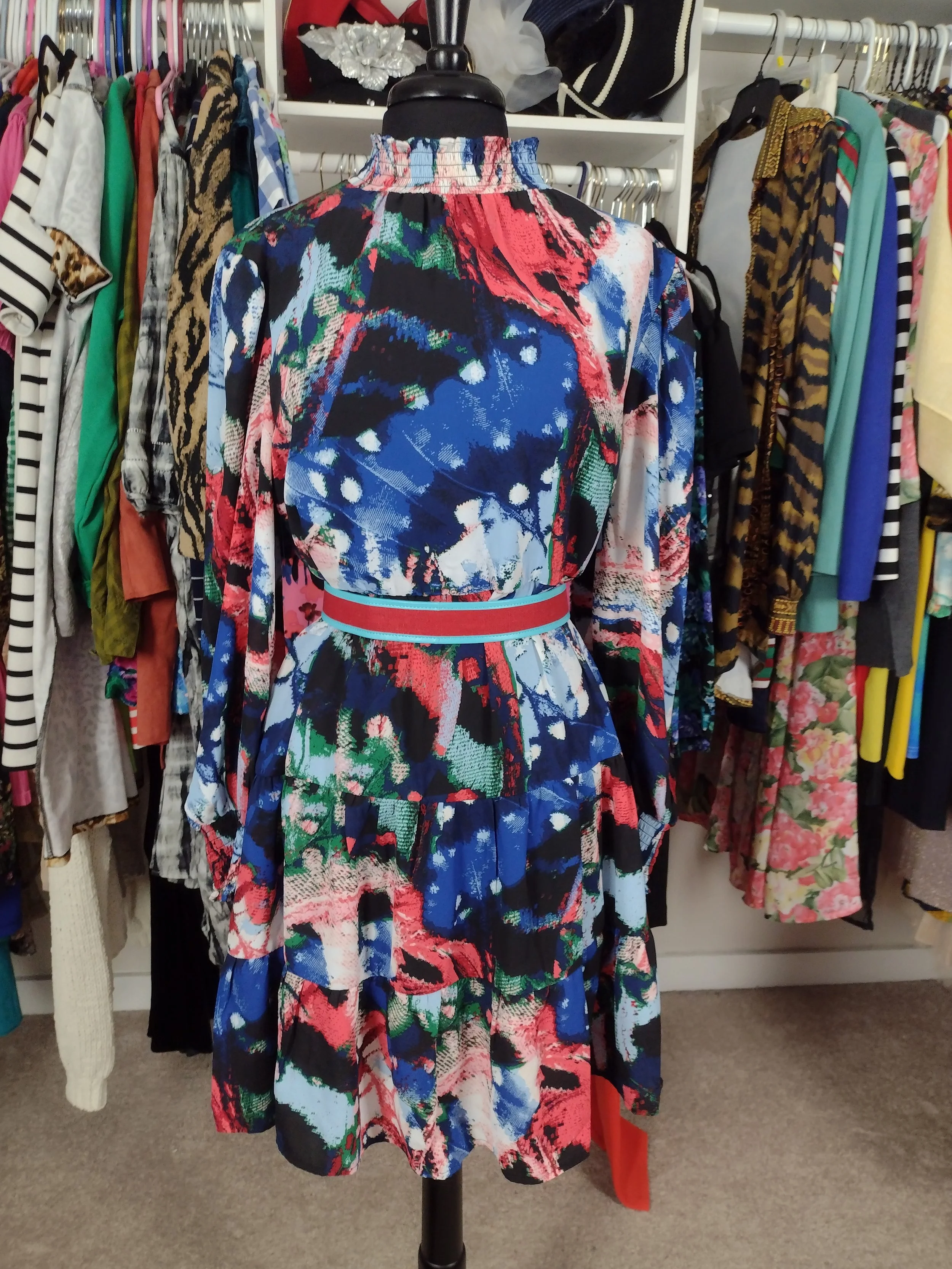 NY&Co Abstract Babydoll Dress Size L