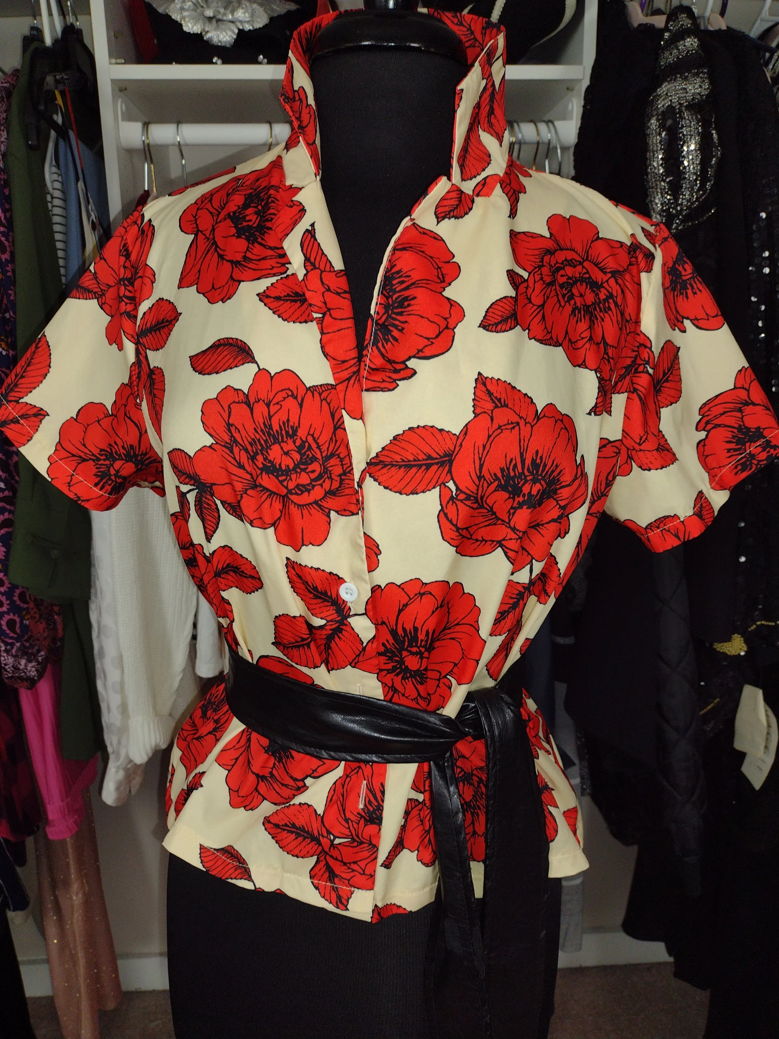 Shein Rose and Beige Top Size 8/10