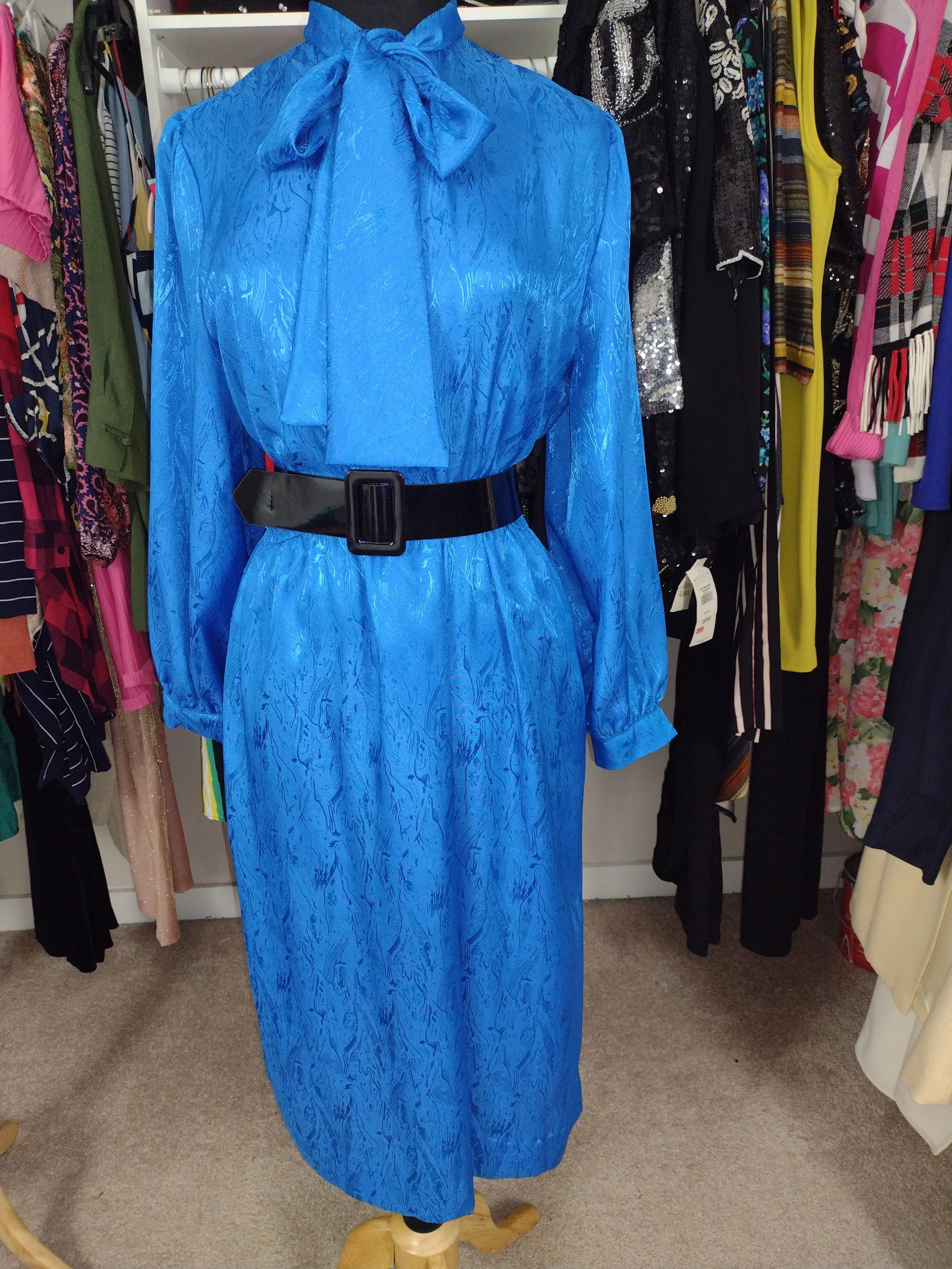 Royal Blue Bowtie Dress Size 10/12