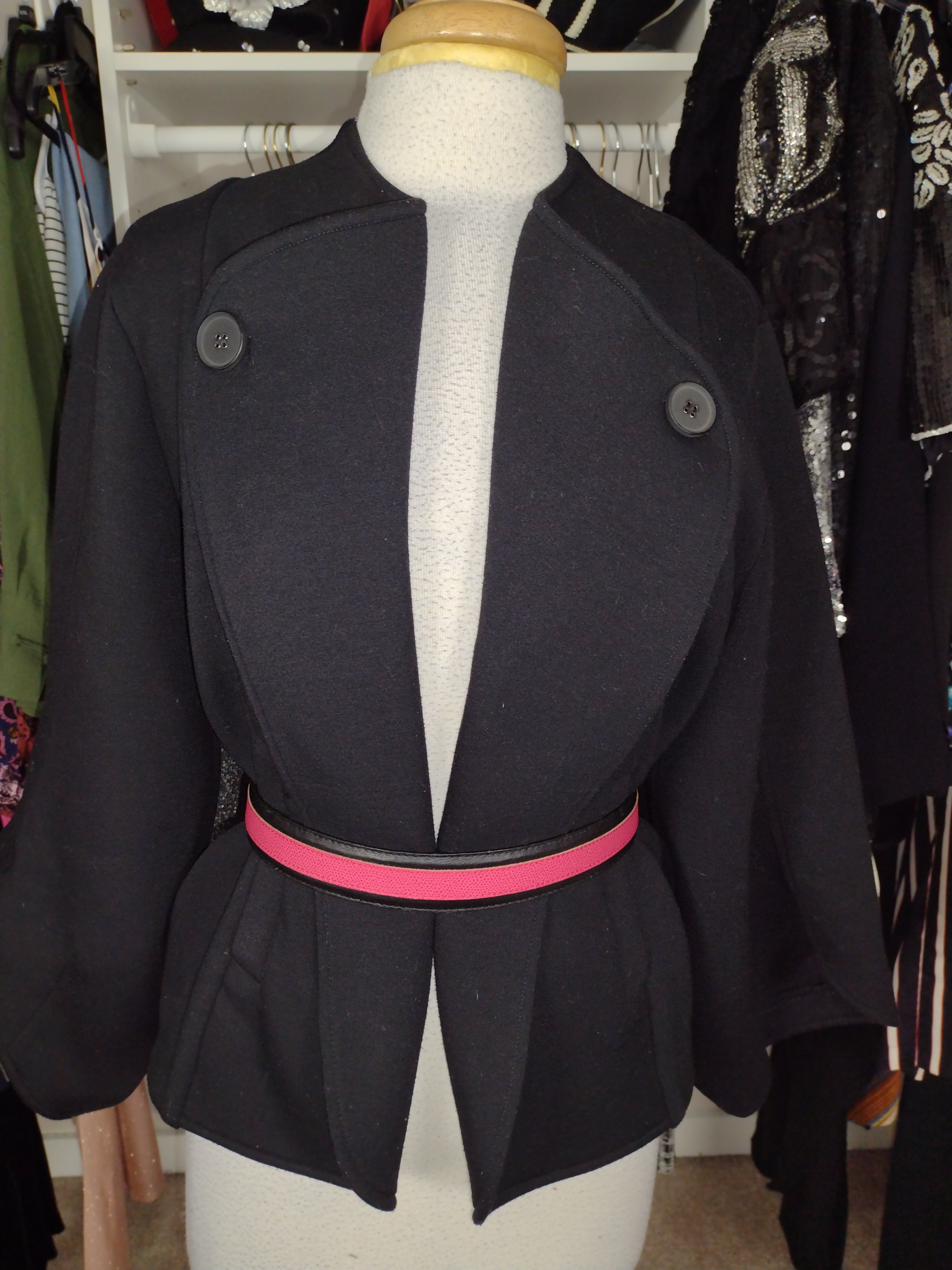 Black Button Jacket  Size 8-12