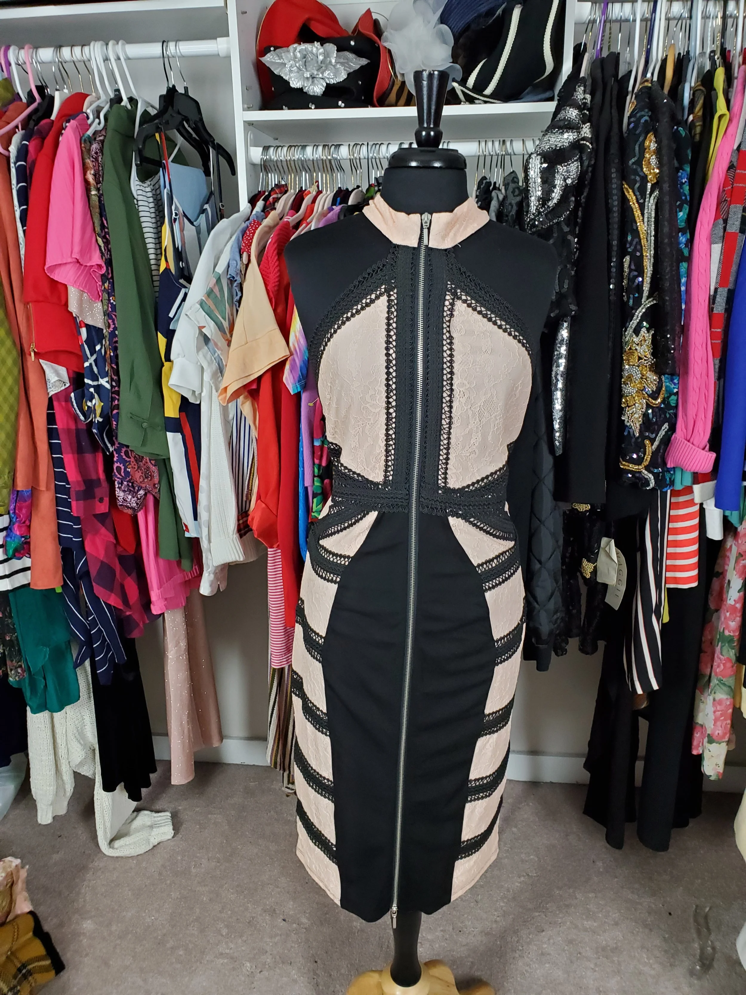 Venus Pink and Black and Lace Size 10/12