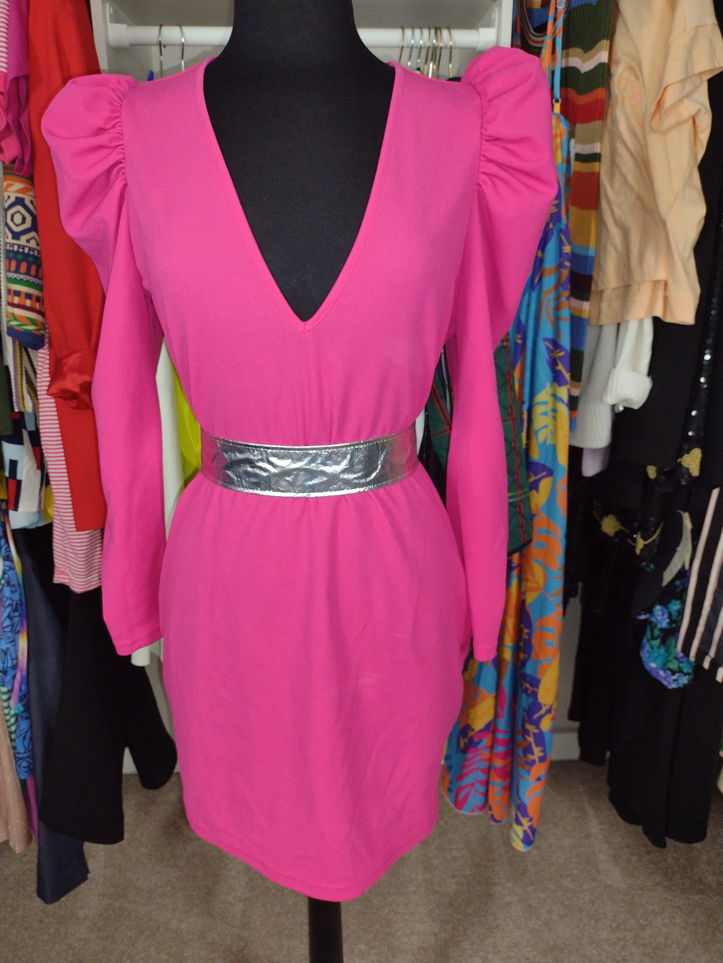 NEW Hot Pink Mini Dress Size 6/8