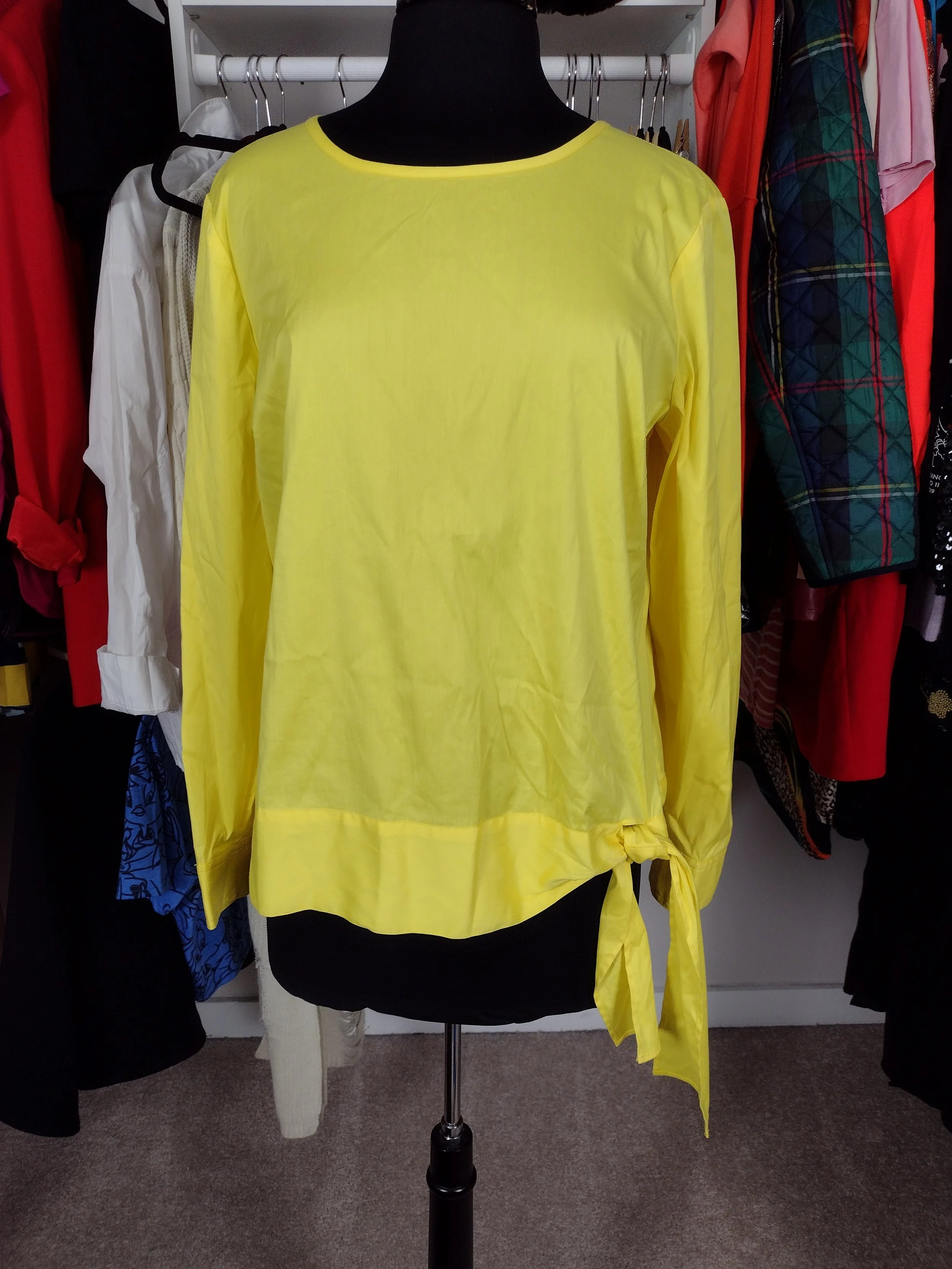 Talbot's Yellow Long Sleeve Side Tie Size 10/12