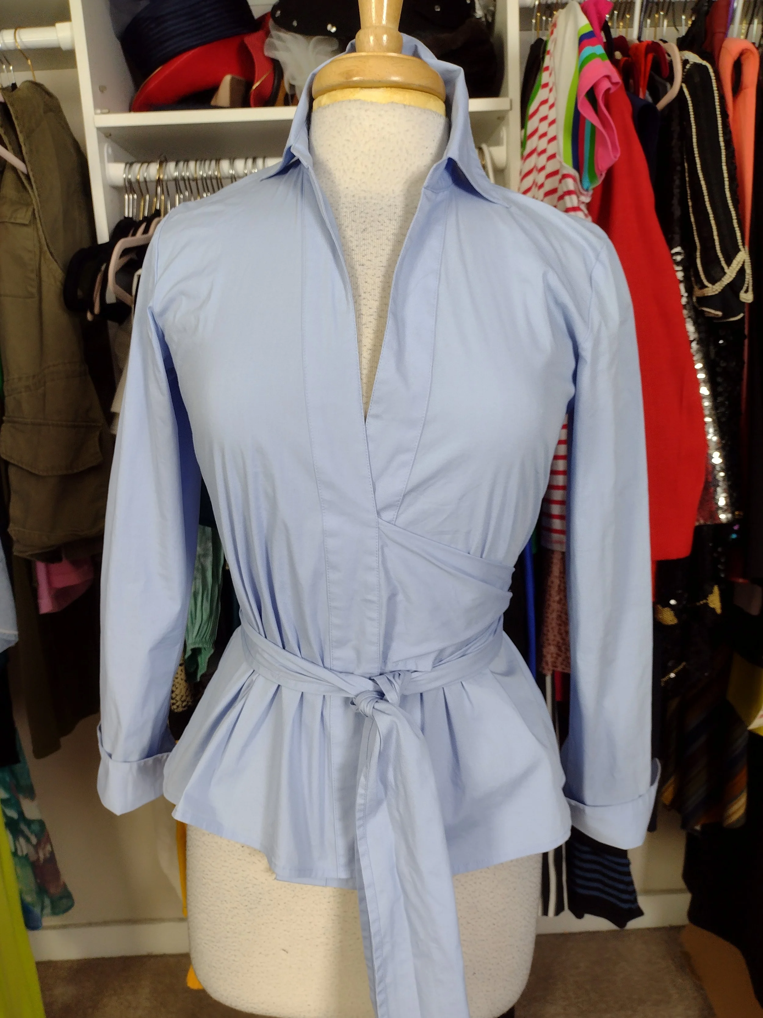 Ann  Taylor Chambray Wrap to Size S/M