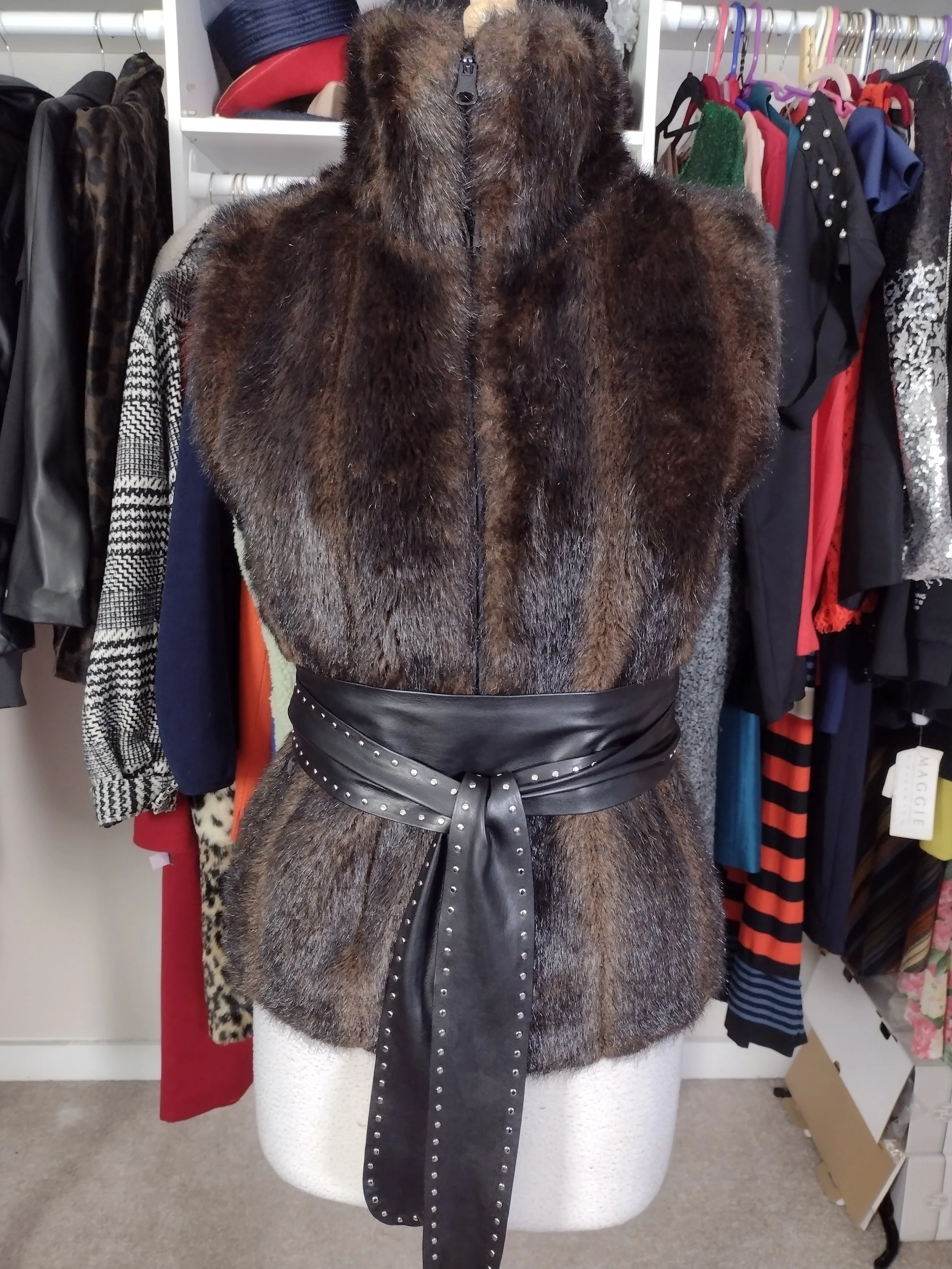 Fur Vest Size M