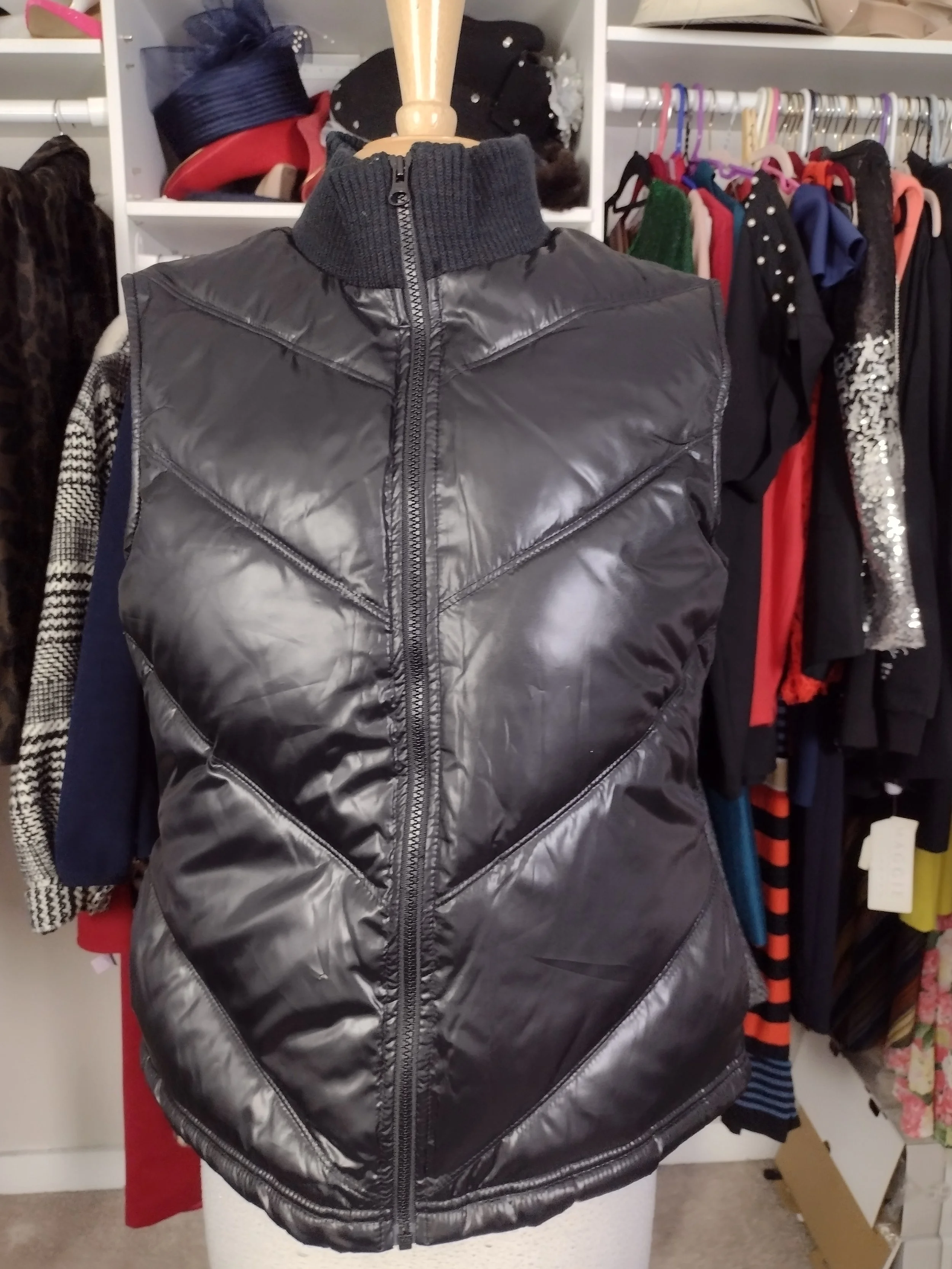 NEW Old Navy Black Patent Leather Size L