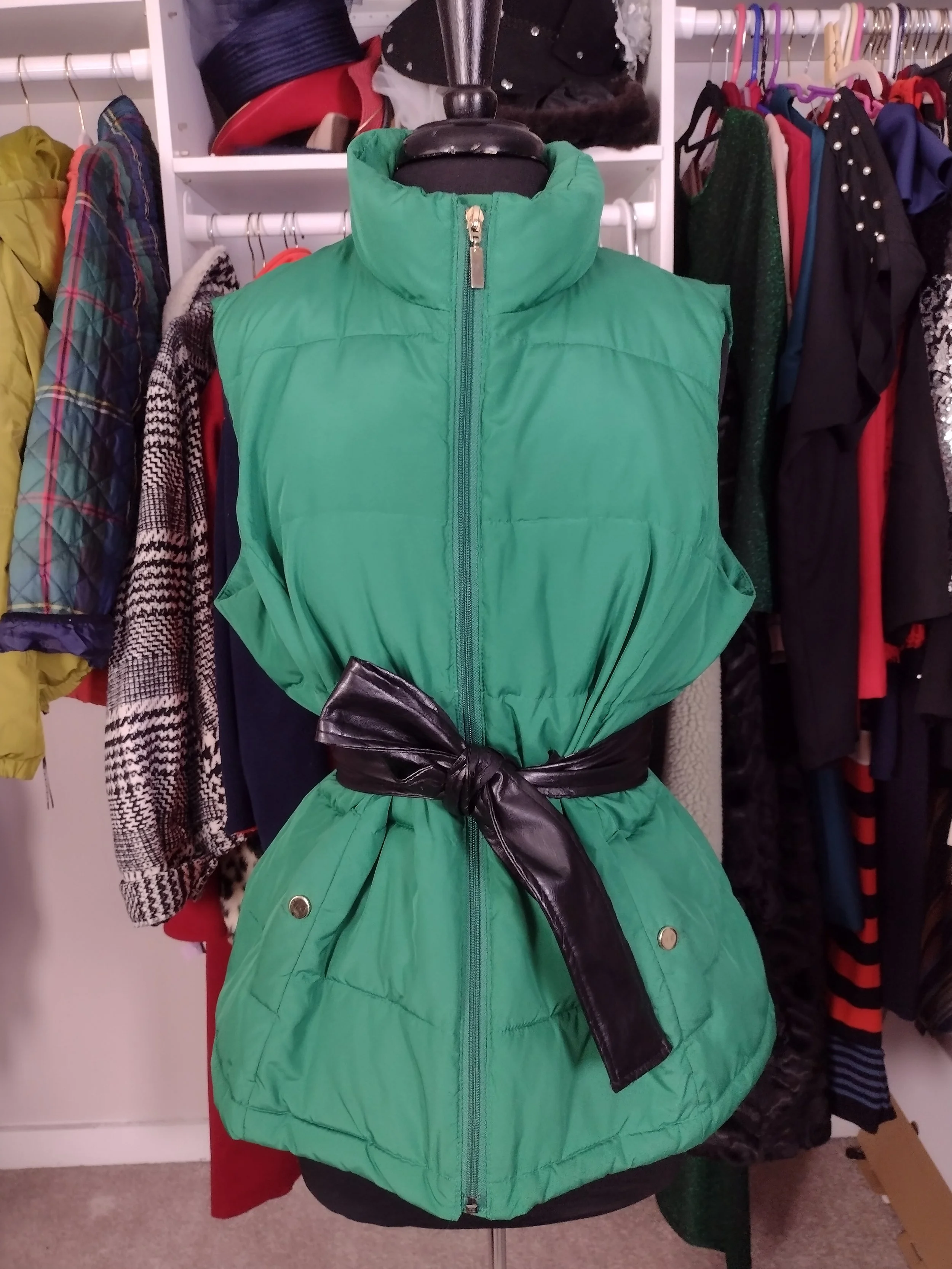 Charter Club Green Puffer Vest Size XL