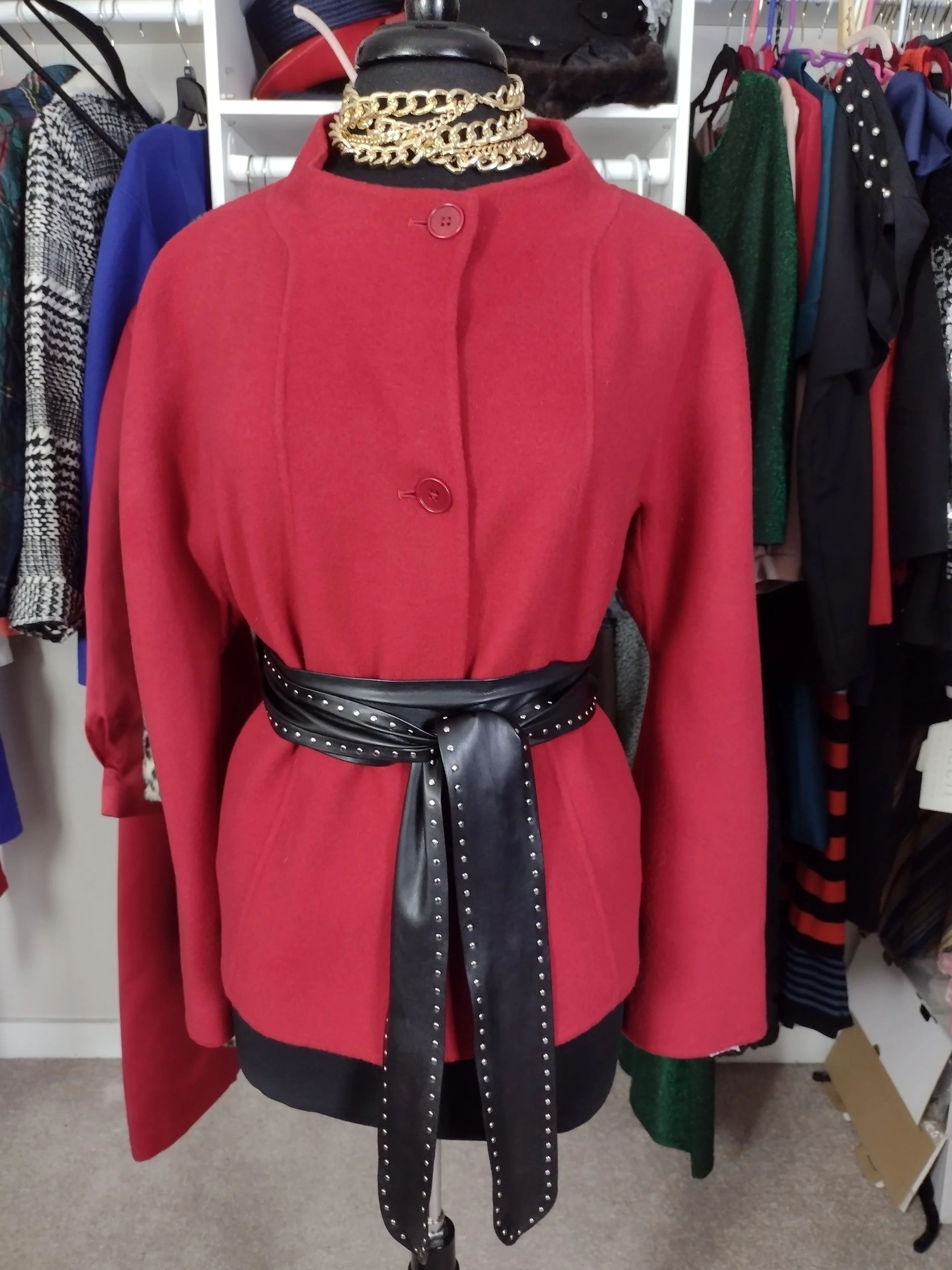 NEW Talbots Red Button Down Jacket Size 16